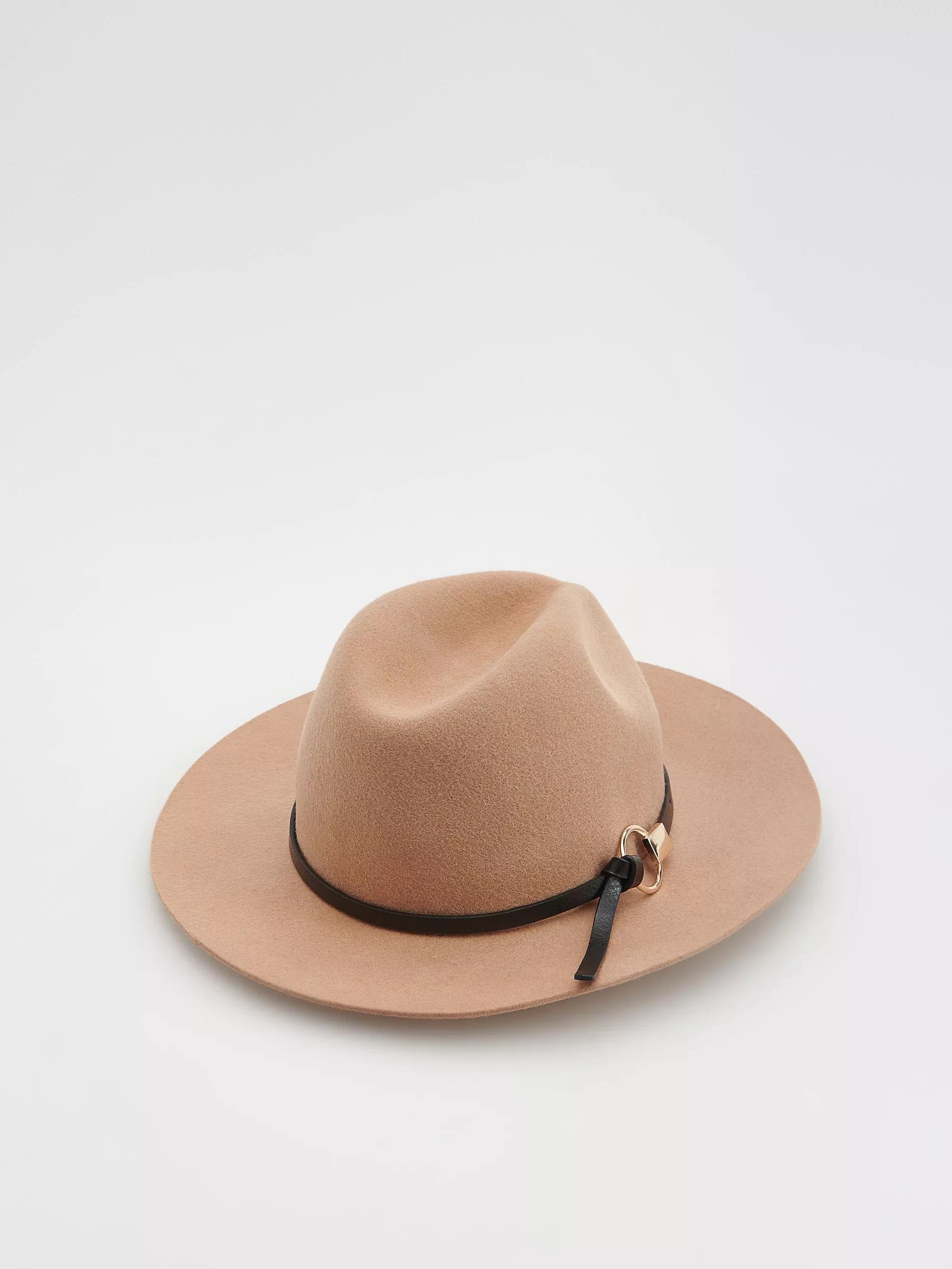 Golden Brown Wool Hat, Women, , large image number 1