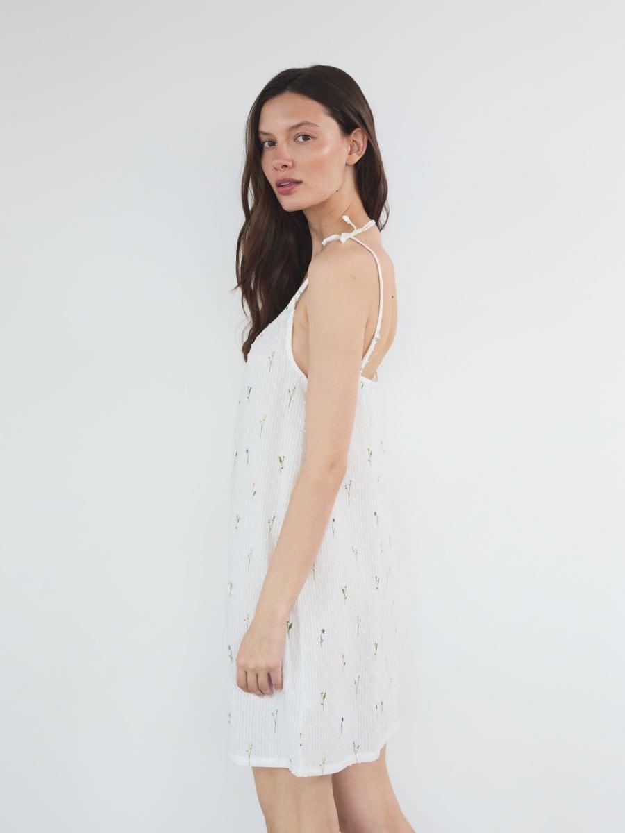 Cream Strappy Nightdress, , large image number 2