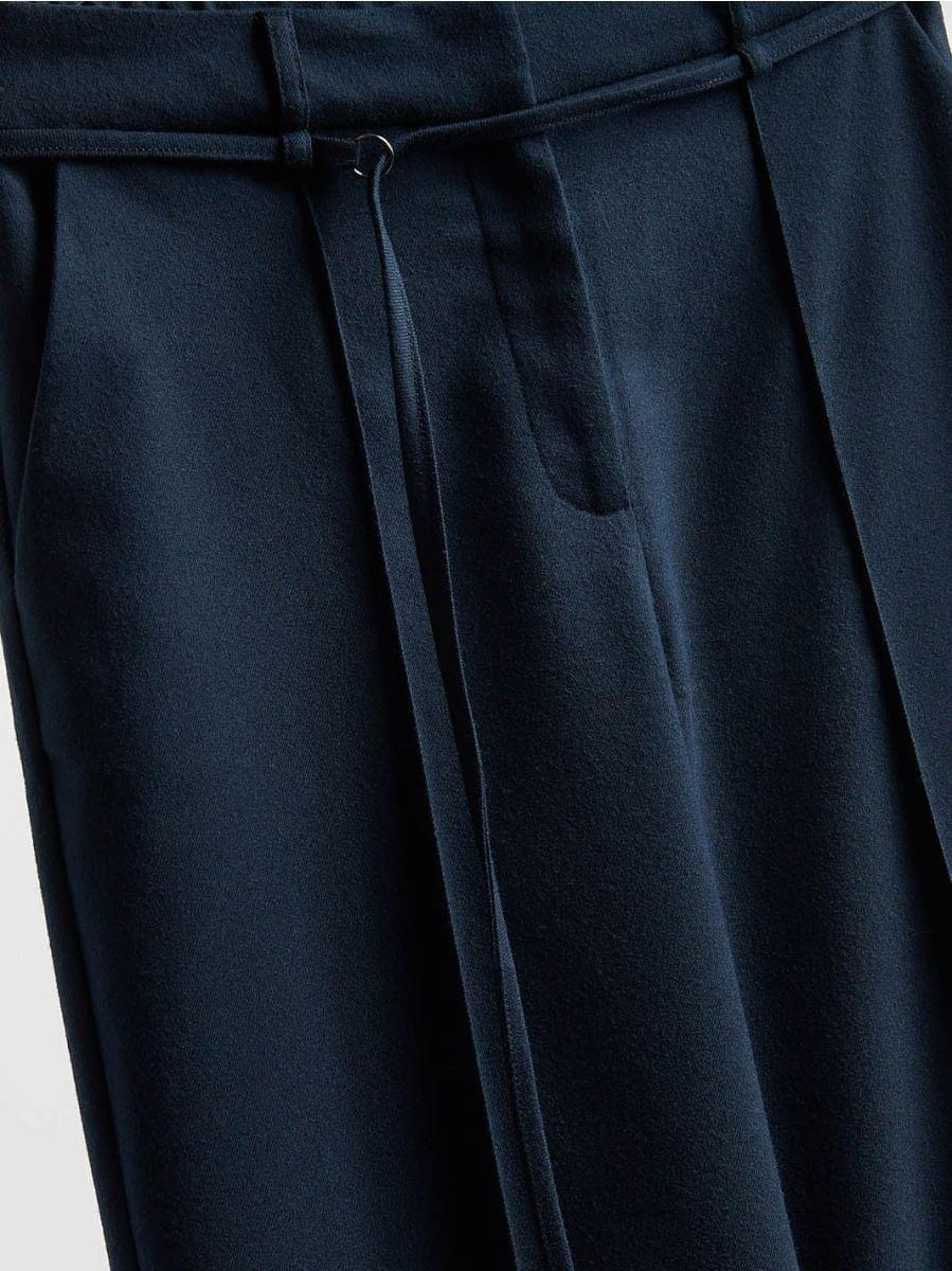 Navy Trousers With Pressed Crease, Navy, large image number 2