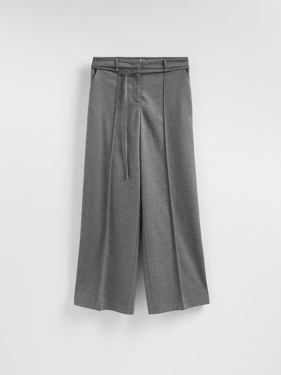 Grey Trousers With Pressed Crease, Grey, medium