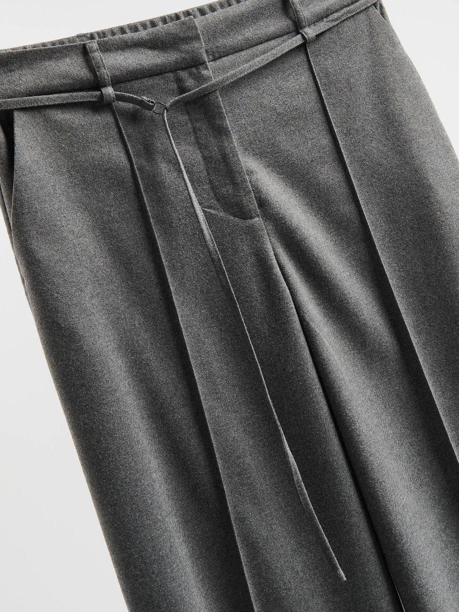 Grey Trousers With Pressed Crease, Grey, large image number 1