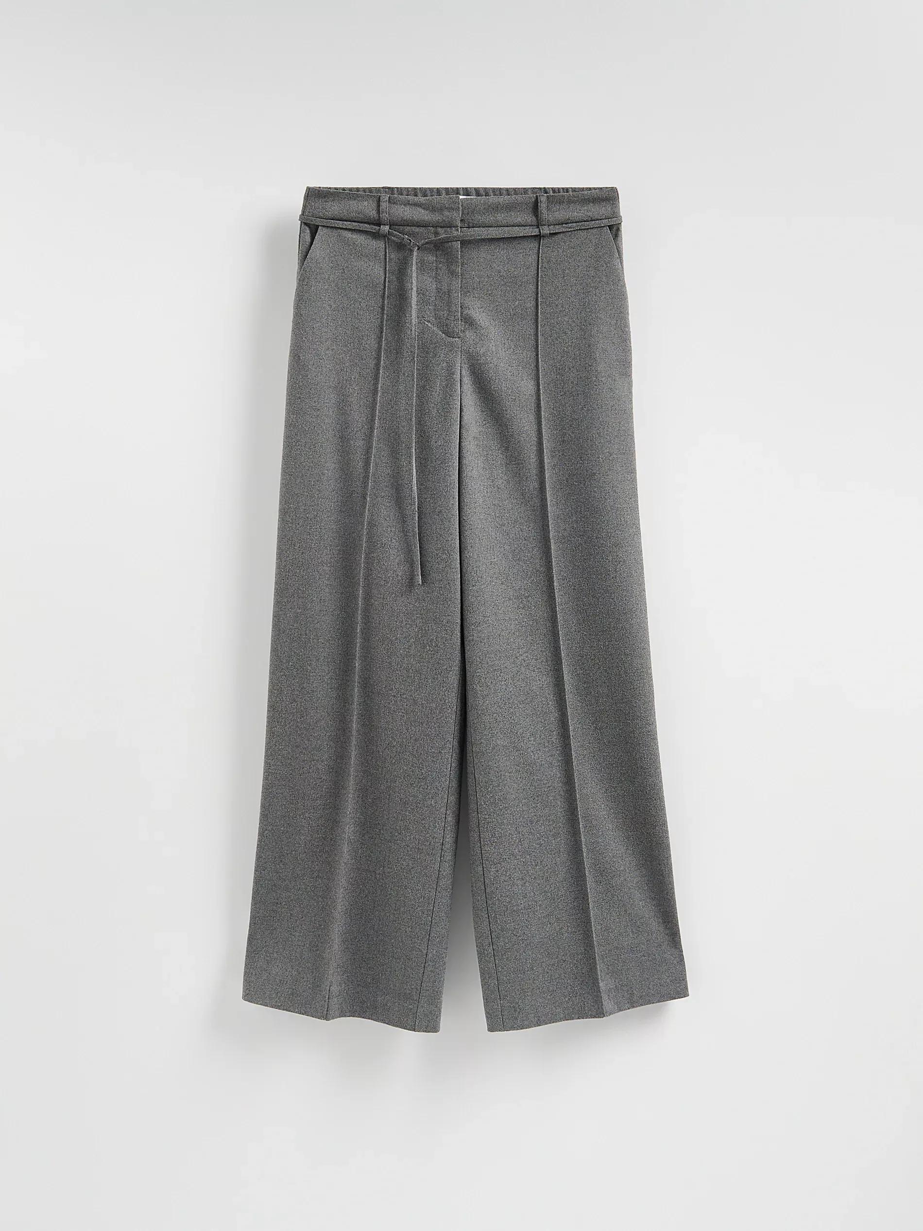 Grey Trousers With Pressed Crease, Grey, medium