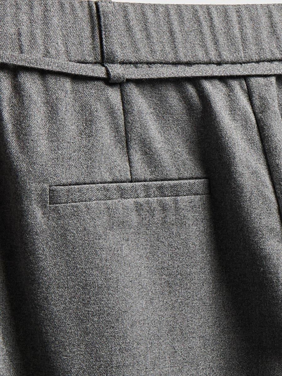 Grey Trousers With Pressed Crease, Grey, large image number 3