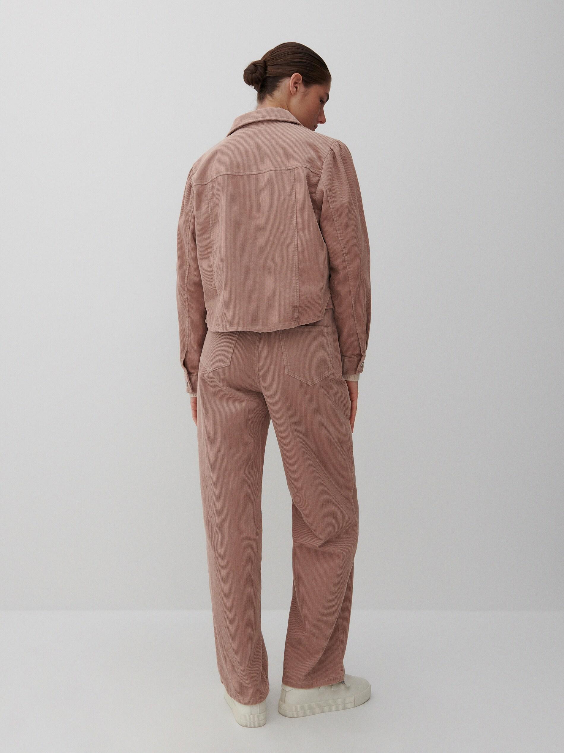 Pastel Pink Corduroy Pants, Women, , large image number 2