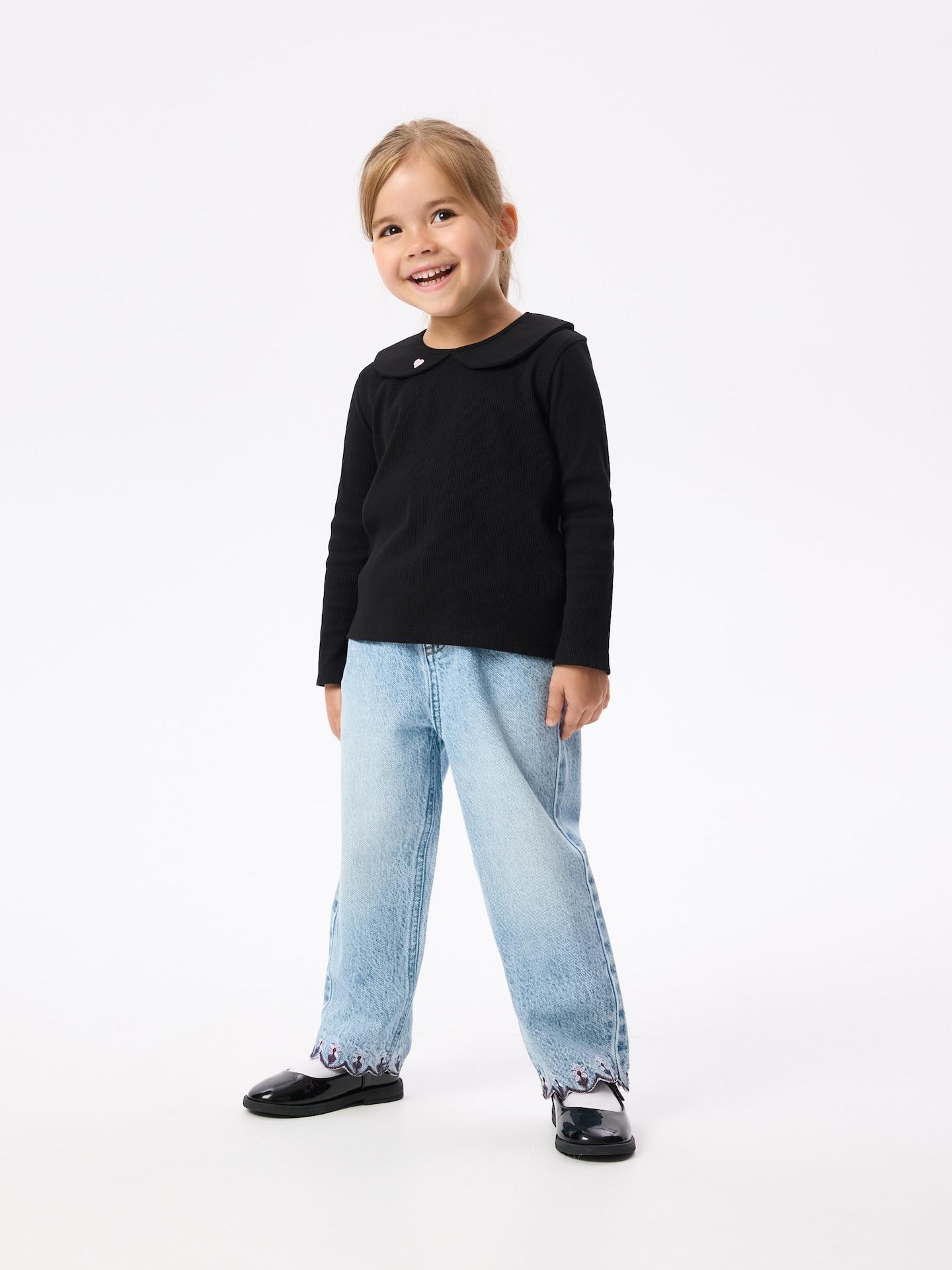 Blue Jeans With Embroidery, Blue, large image number 1