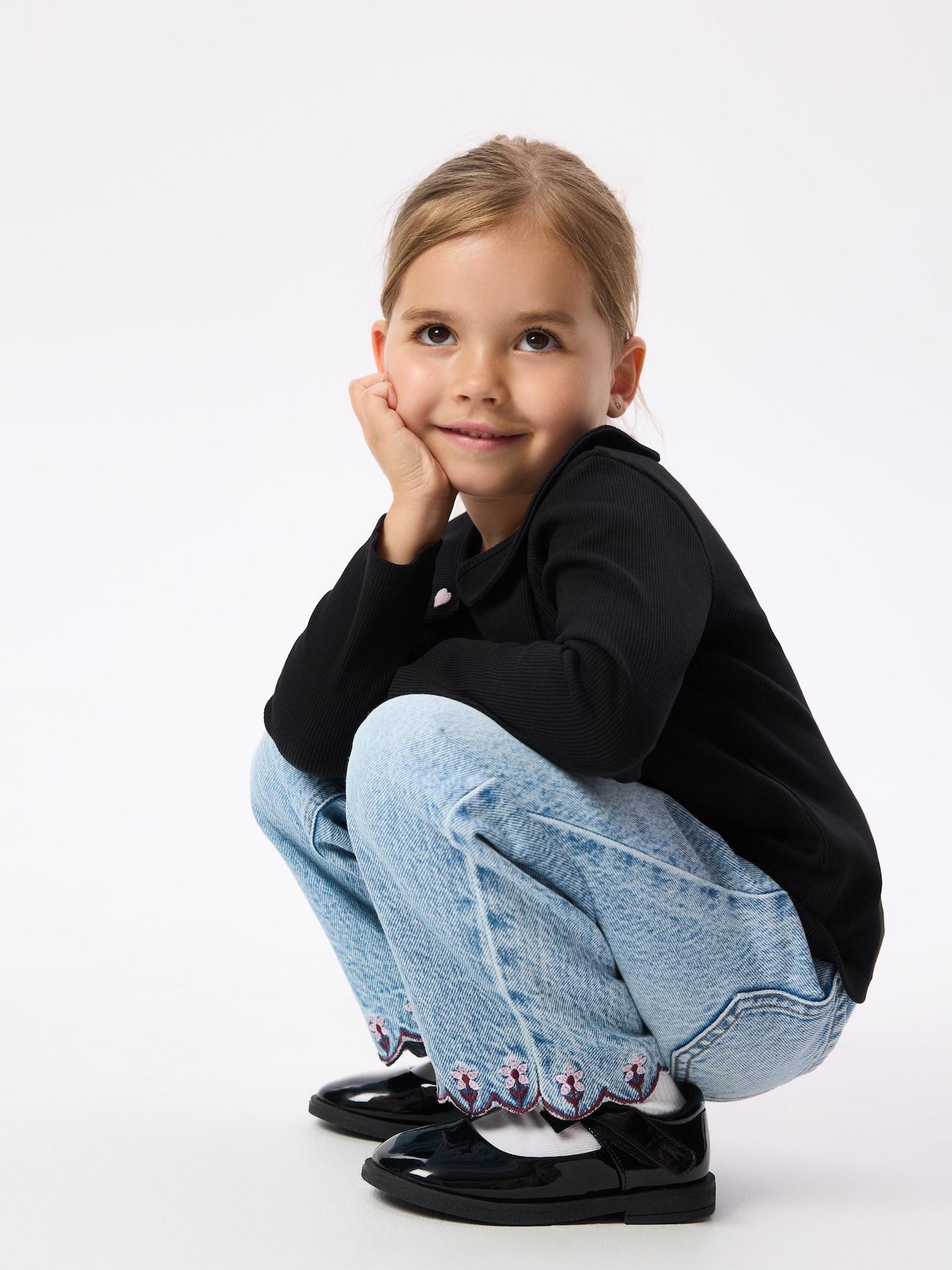 Blue Jeans With Embroidery, Blue, large image number 2