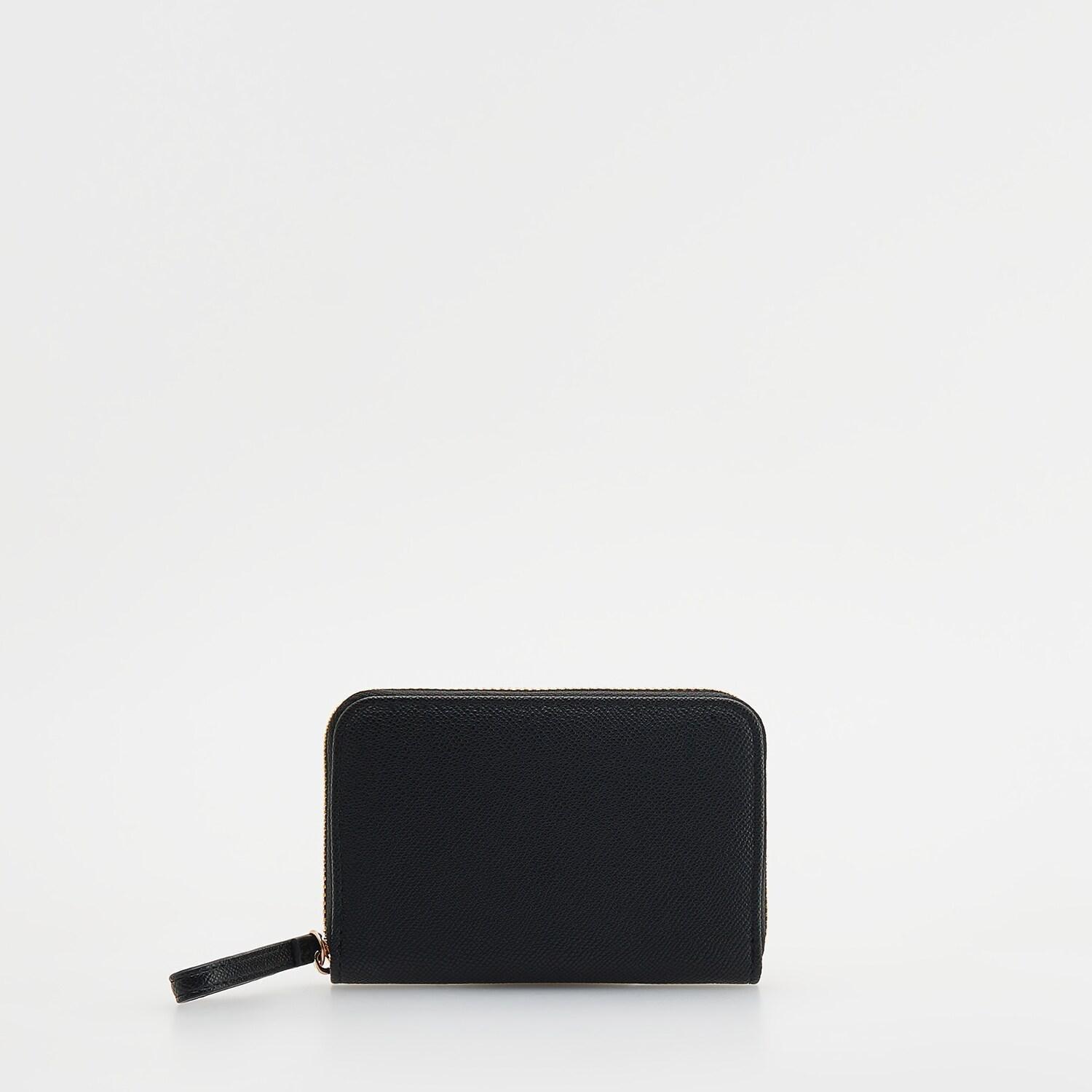 Black Plain Wallet, Black, large image number 0