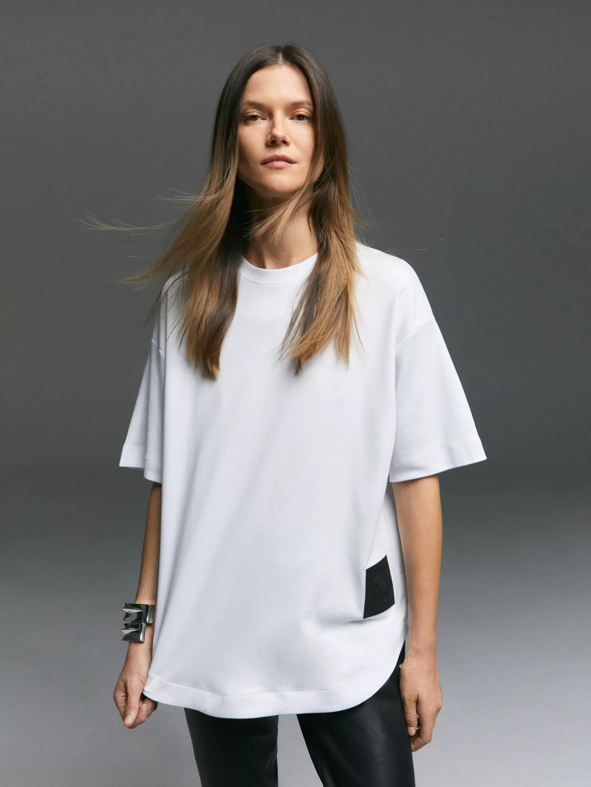 White Oversized T-Shirt With Manifest Mmc X Reserved, , large image number 3
