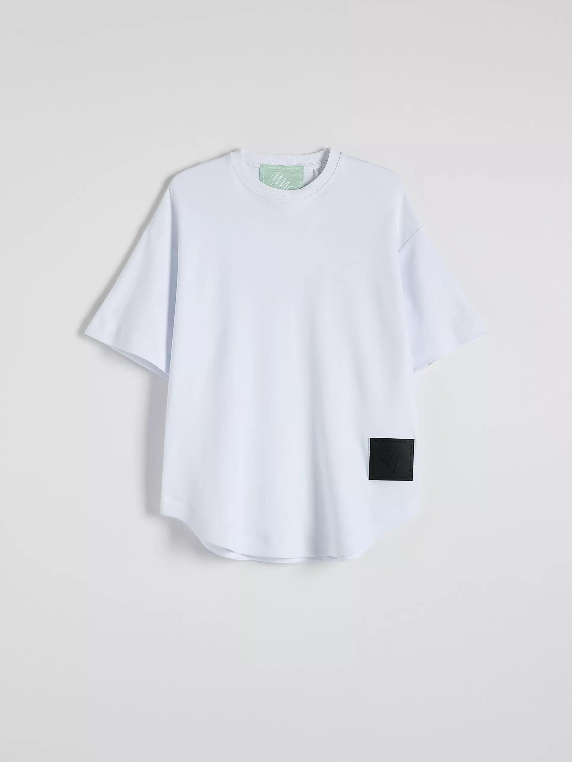 White Oversized T-Shirt With Manifest Mmc X Reserved, , large image number 5