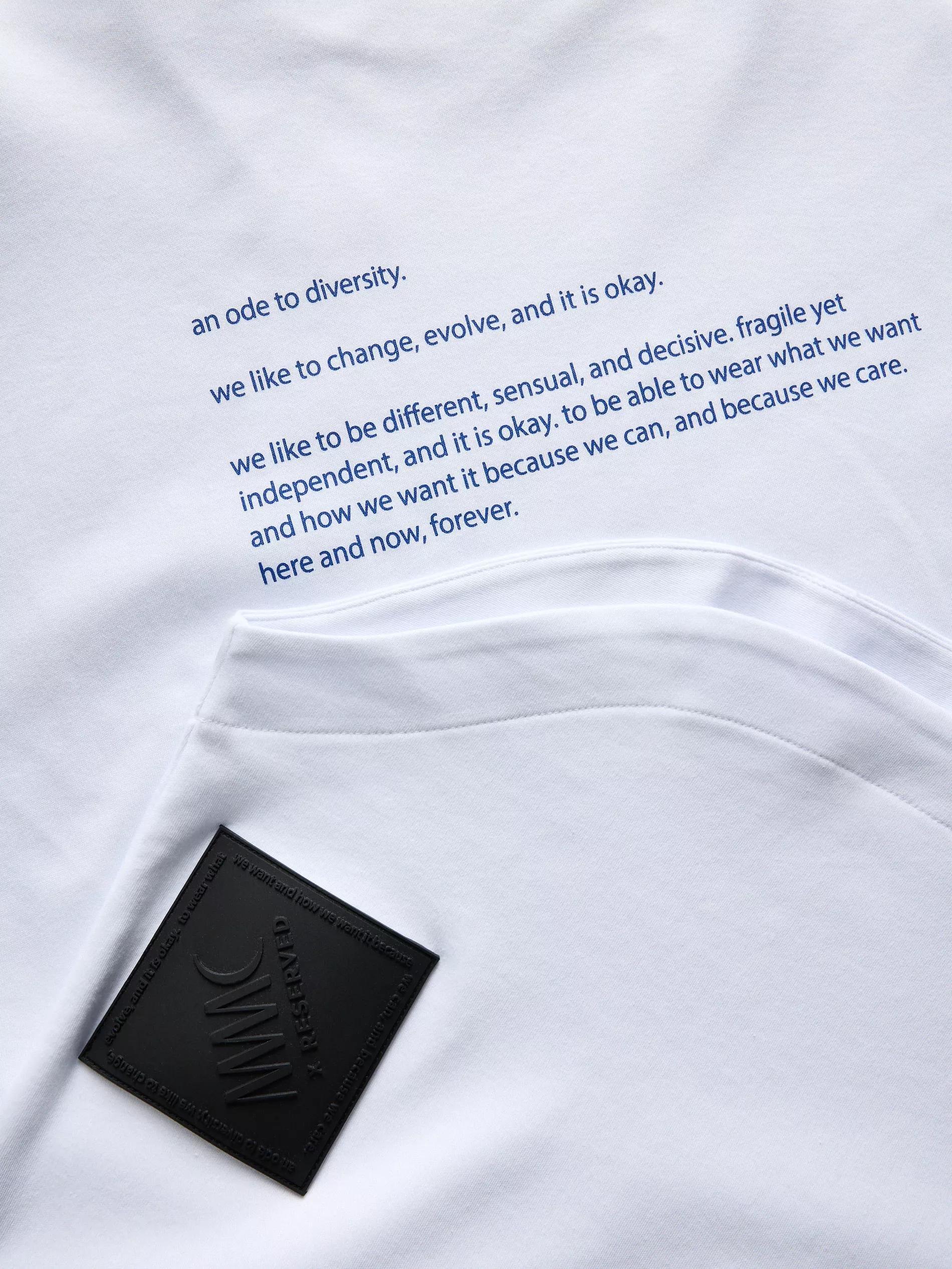 White Oversized T-Shirt With Manifest Mmc X Reserved, , large image number 6