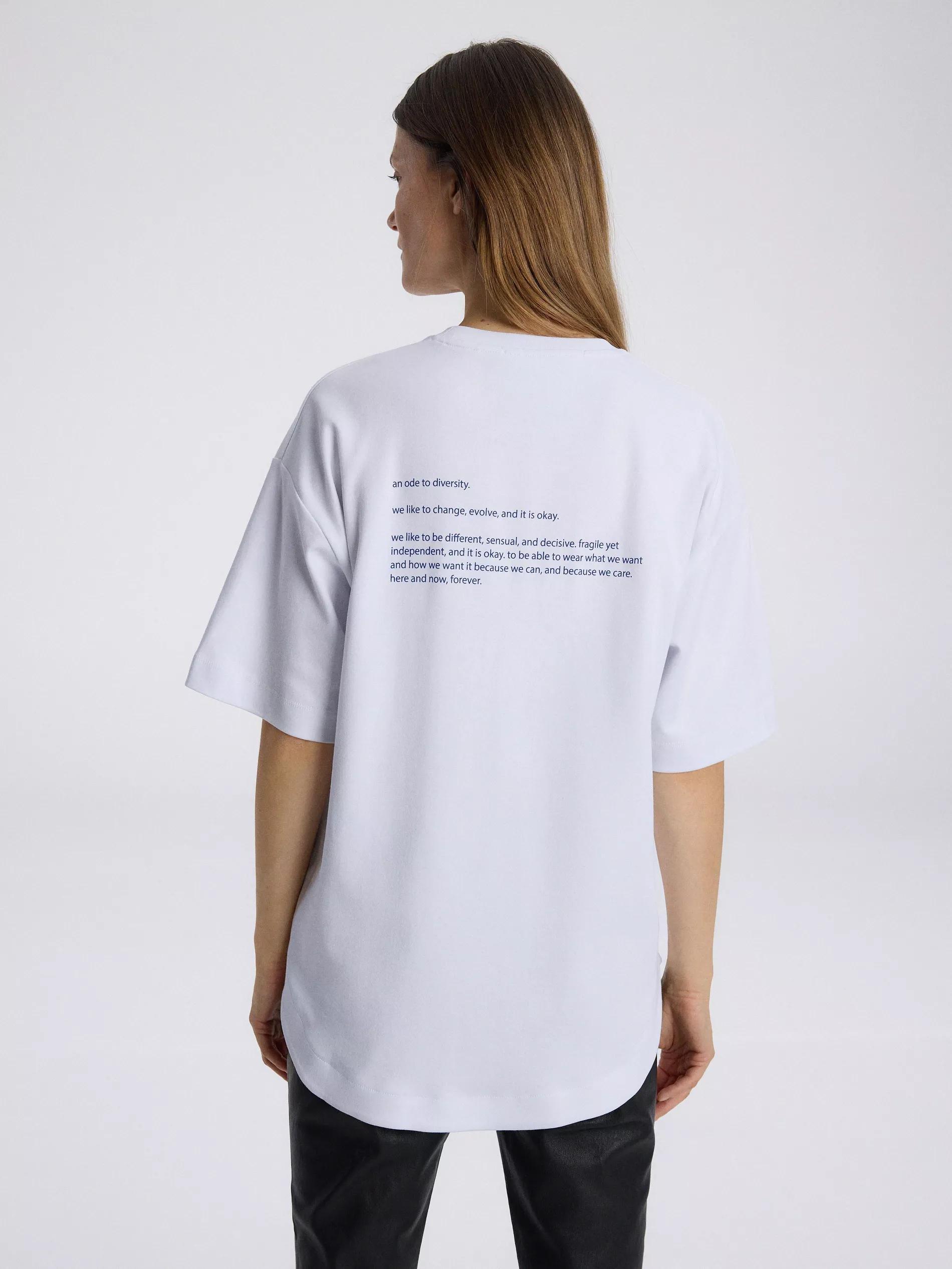 White Oversized T-Shirt With Manifest Mmc X Reserved, , large image number 9