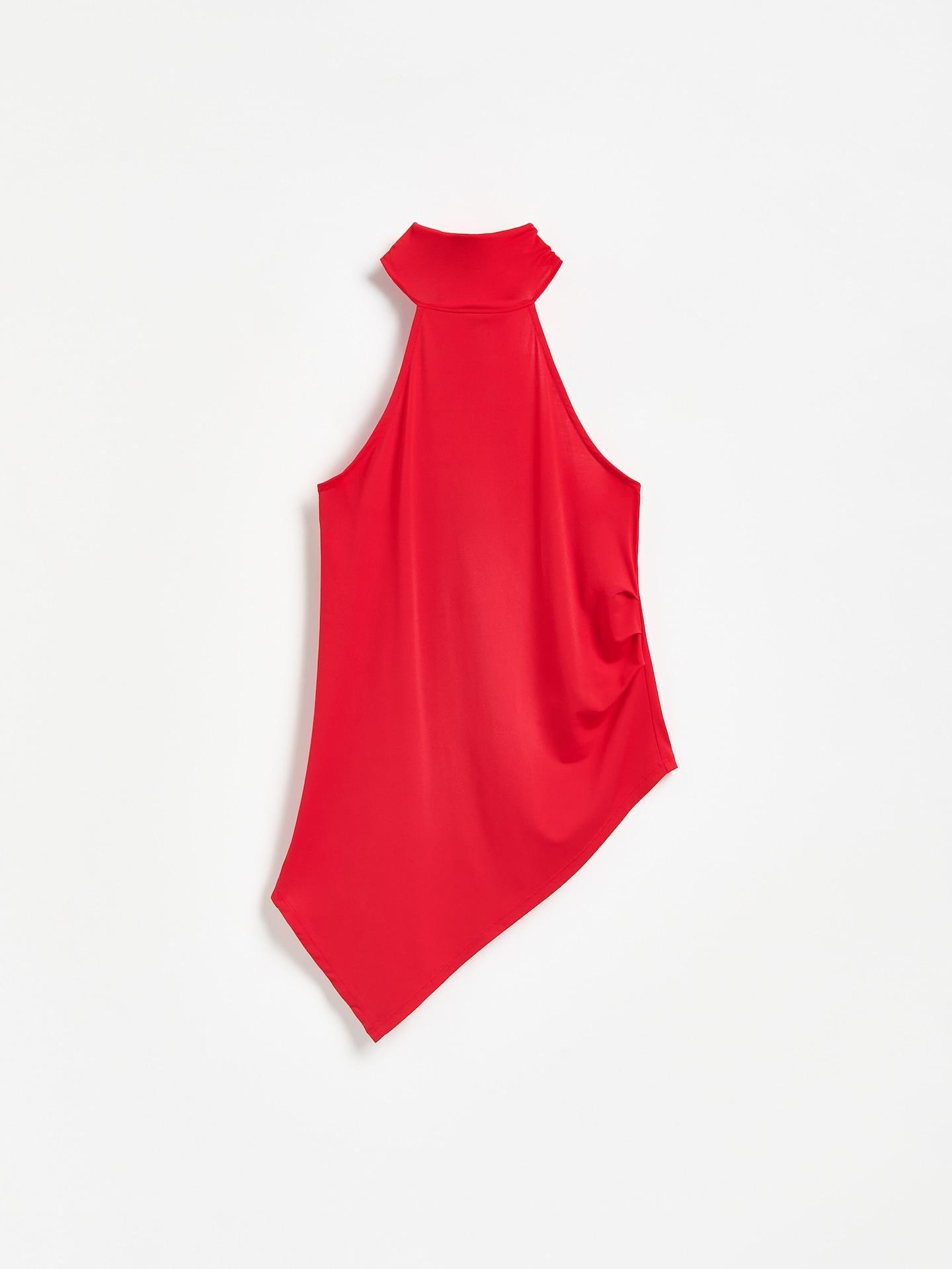 Red Asymmetric Blouse, Red, large image number 4