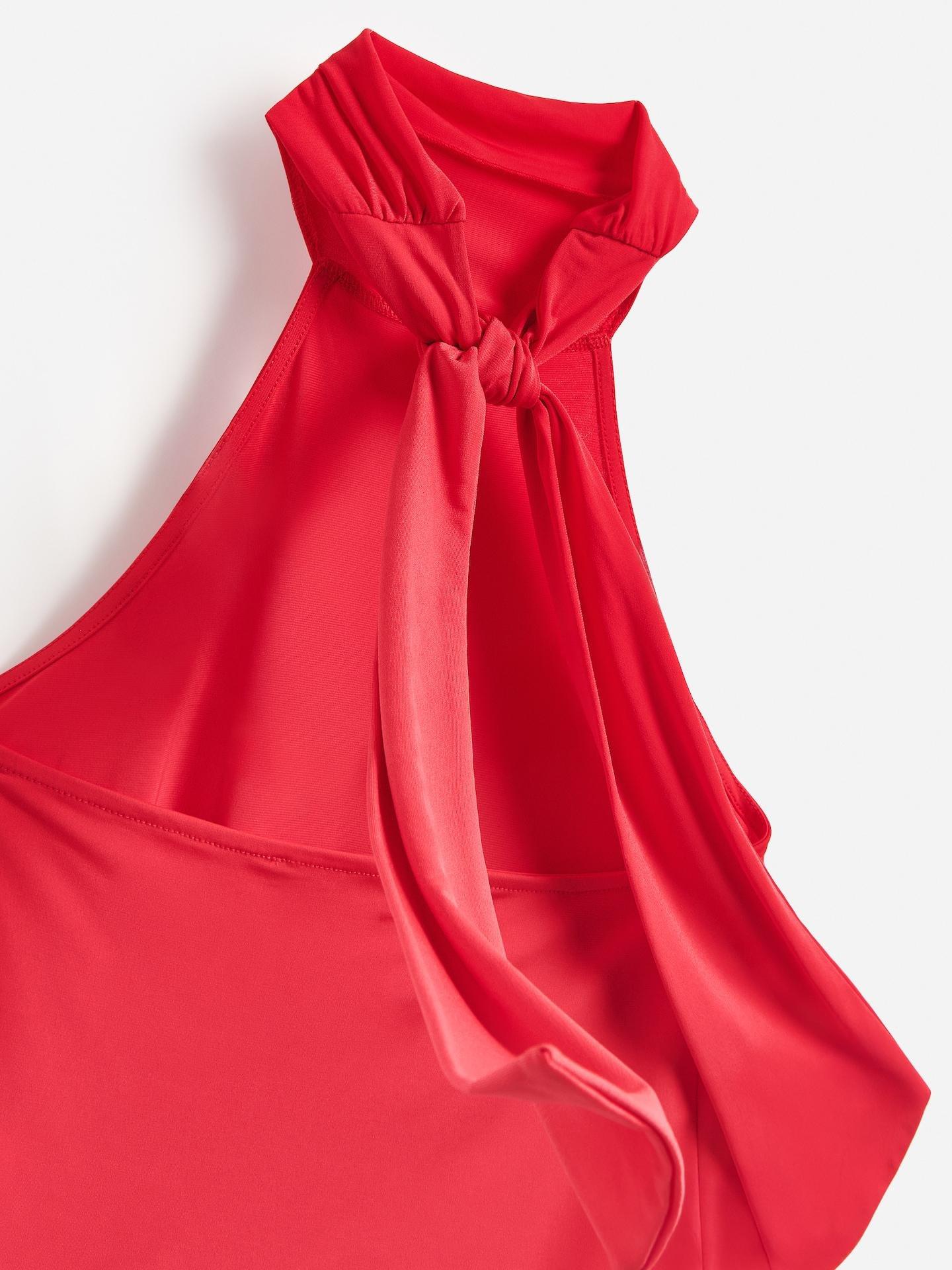 Red Asymmetric Blouse, Red, large image number 5