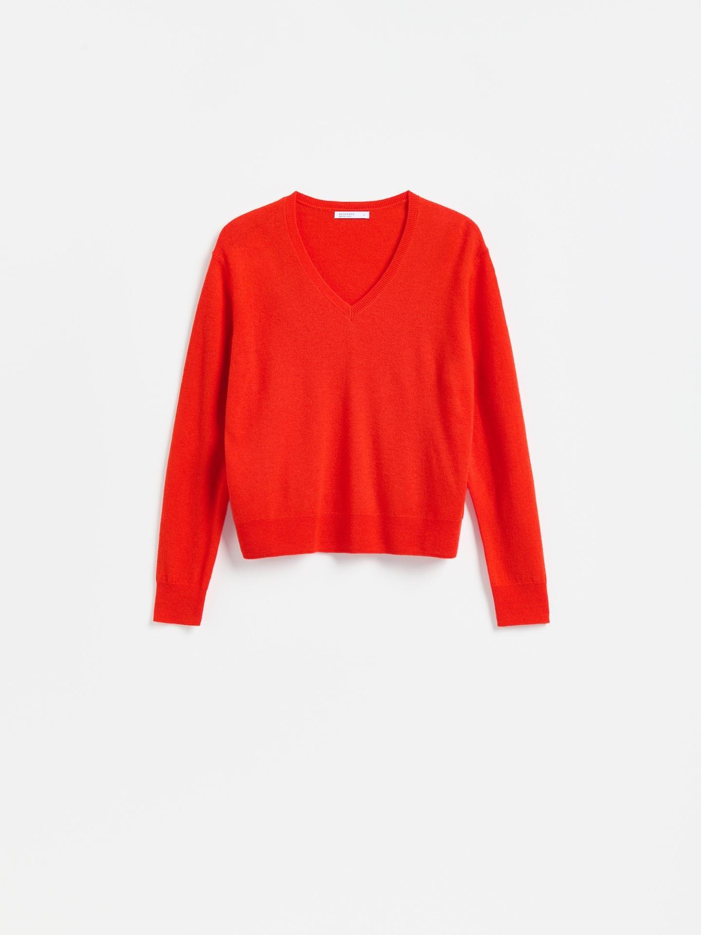Red Merino Wool Jumper, Red, large image number 4