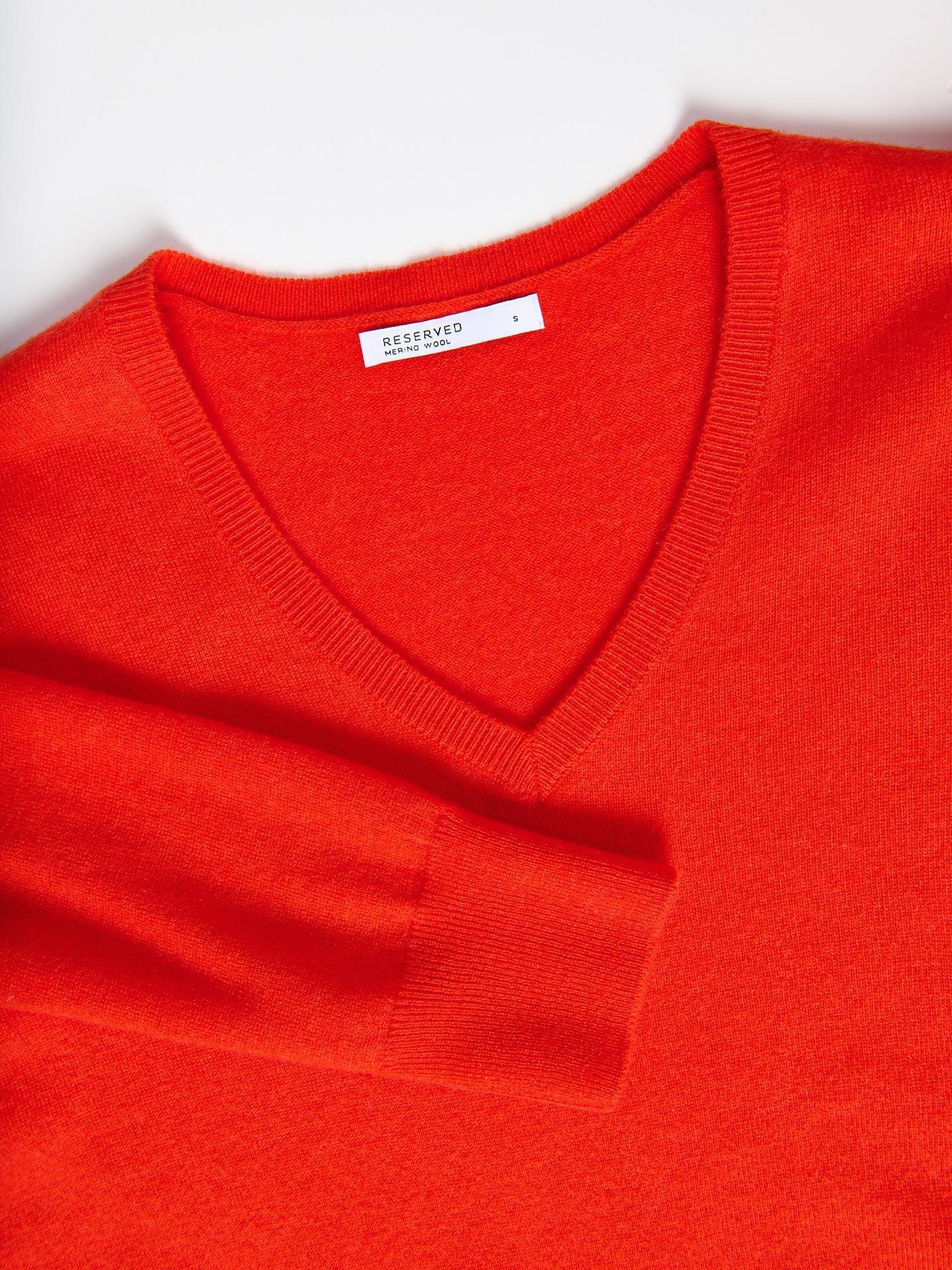 Red Merino Wool Jumper, Red, large image number 5