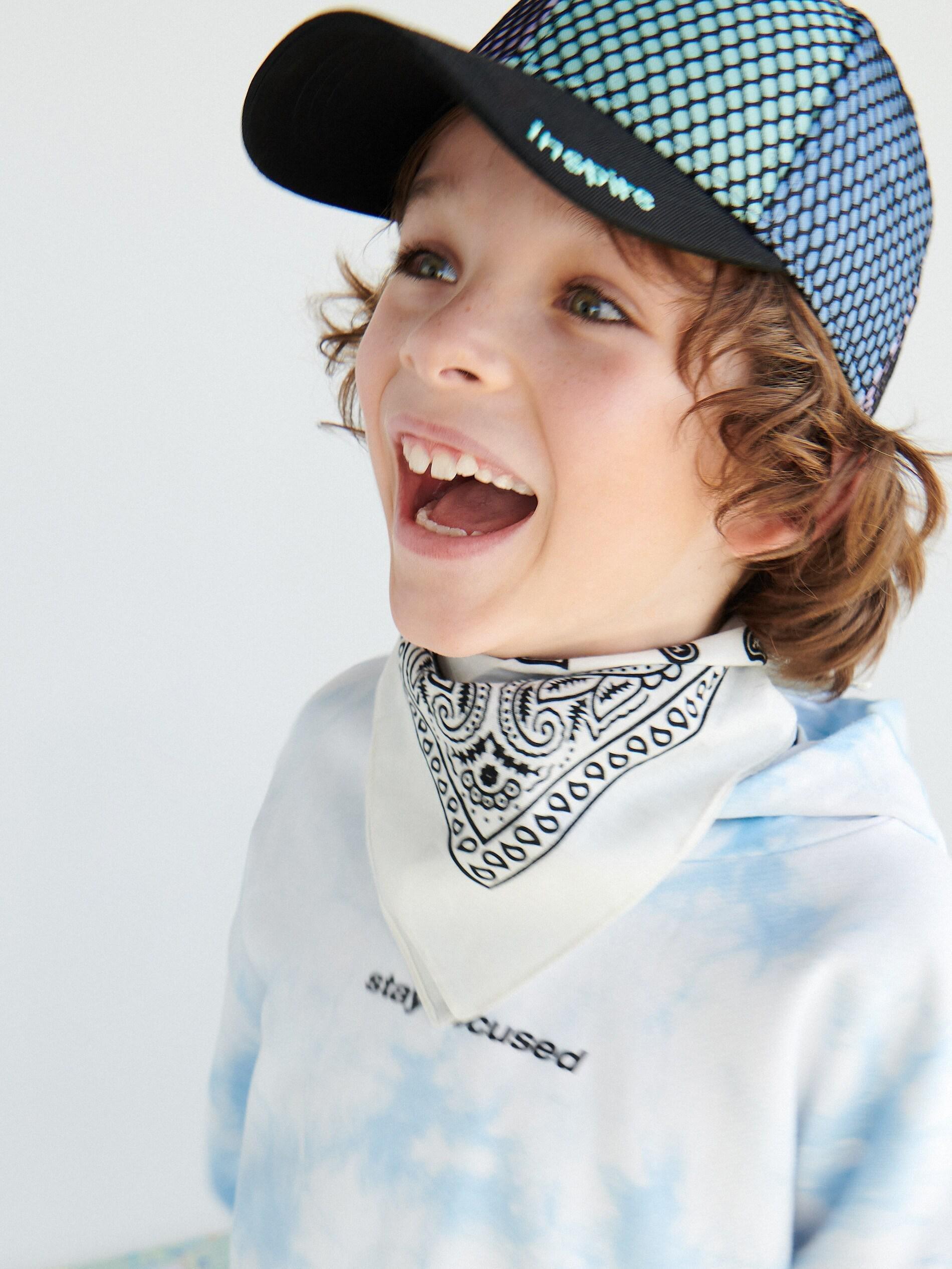 White Patterned Bandana, Boys, , large image number 0