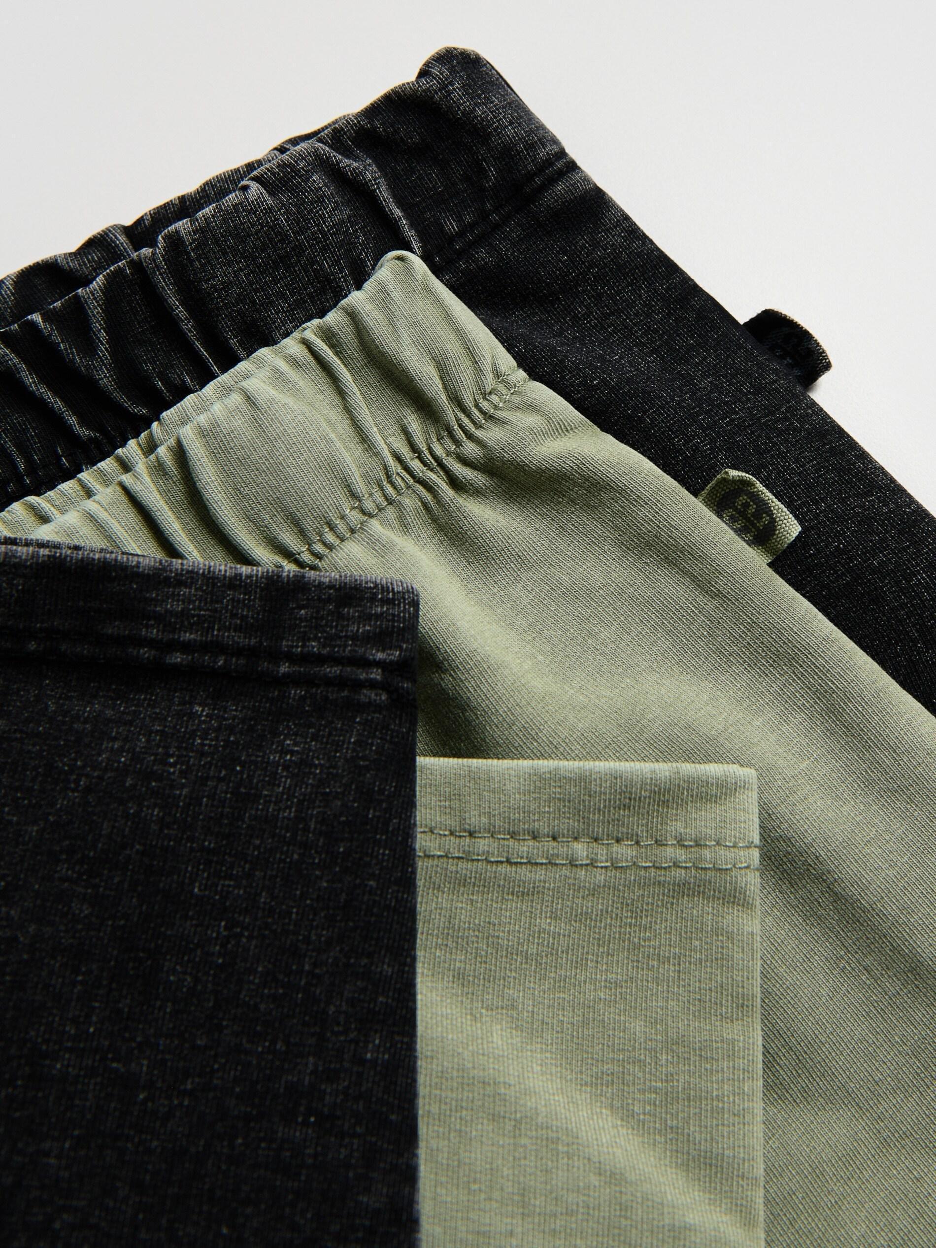 BROWNISH GREEN Cotton rich leggings, Khaki, medium