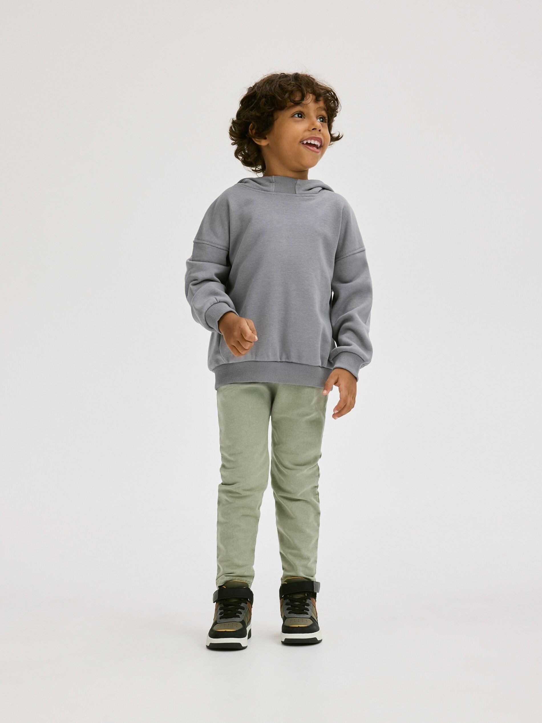 BROWNISH GREEN Cotton rich leggings, Khaki, medium