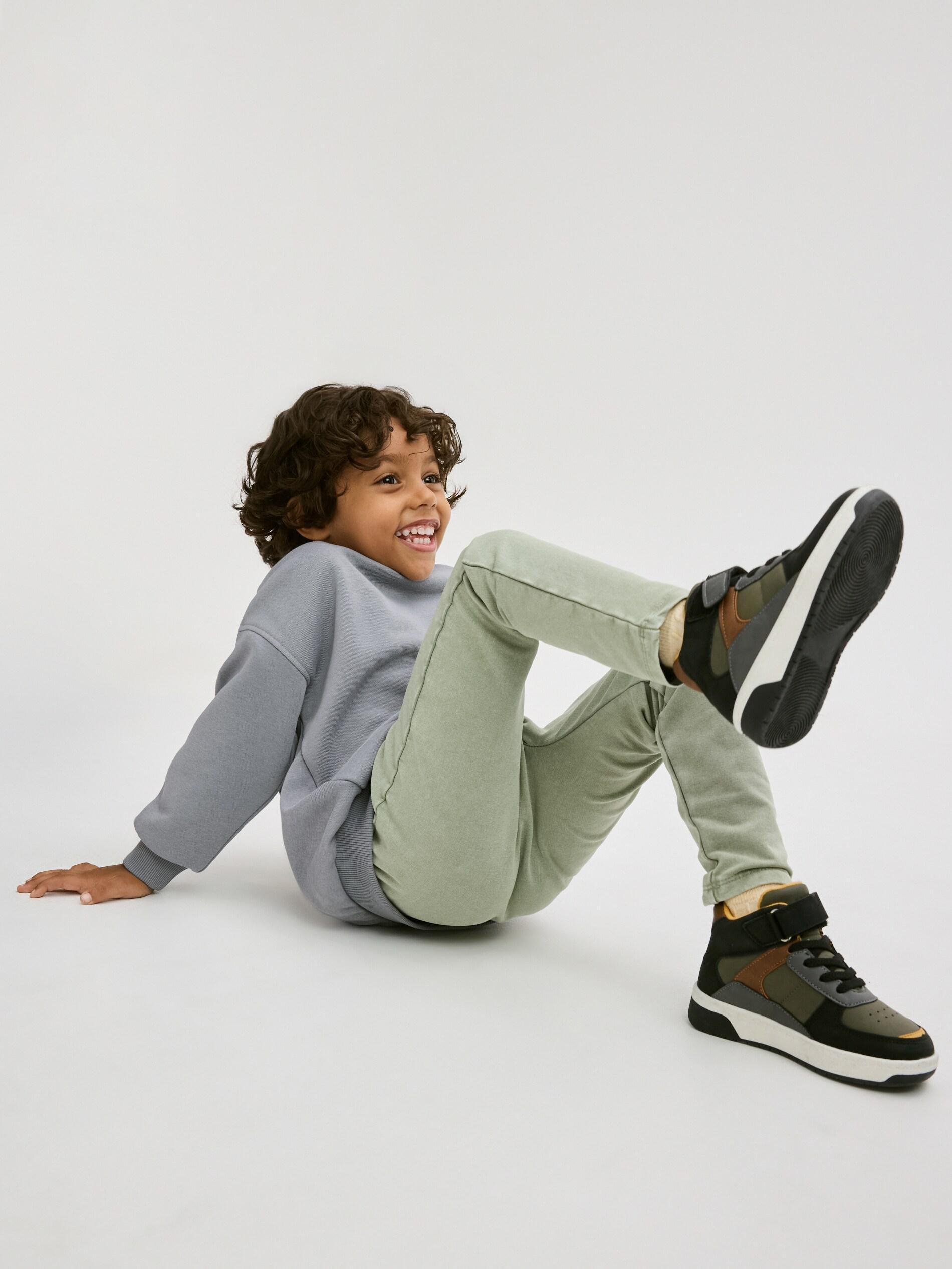 BROWNISH GREEN Cotton rich leggings, Khaki, large image number 3