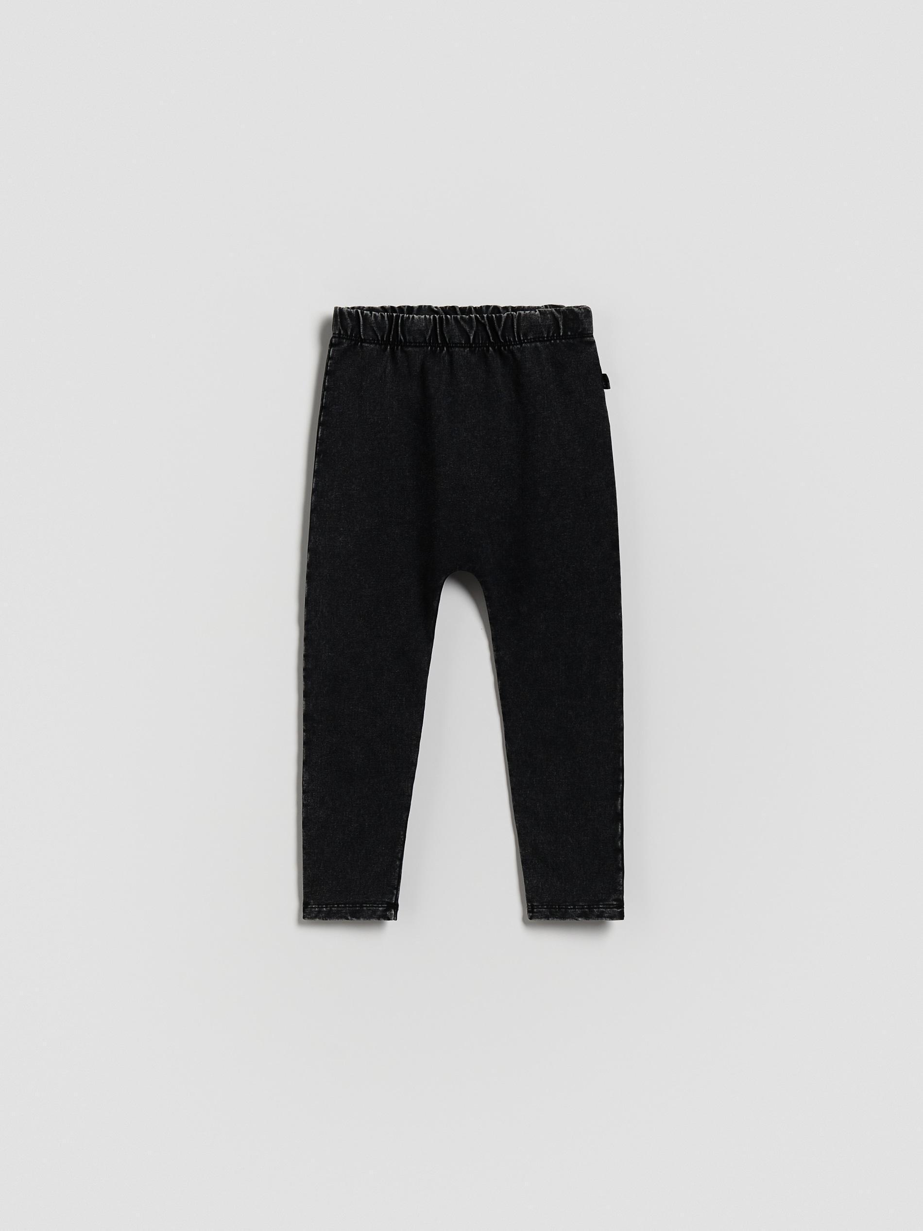 Black Cotton Rich Leggings, , large image number 1