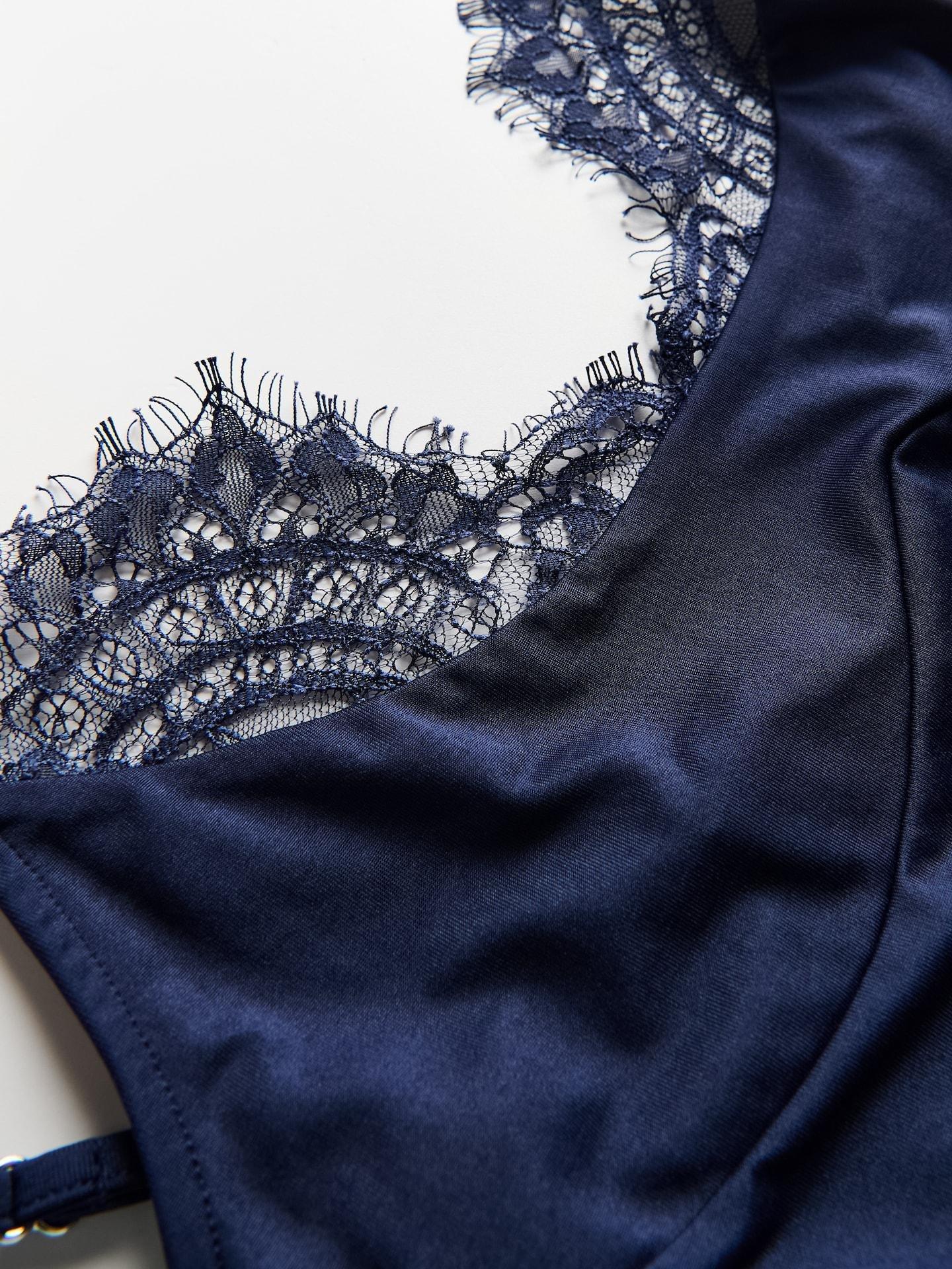 Blue Body With Decorative Lace, Navy, large image number 5