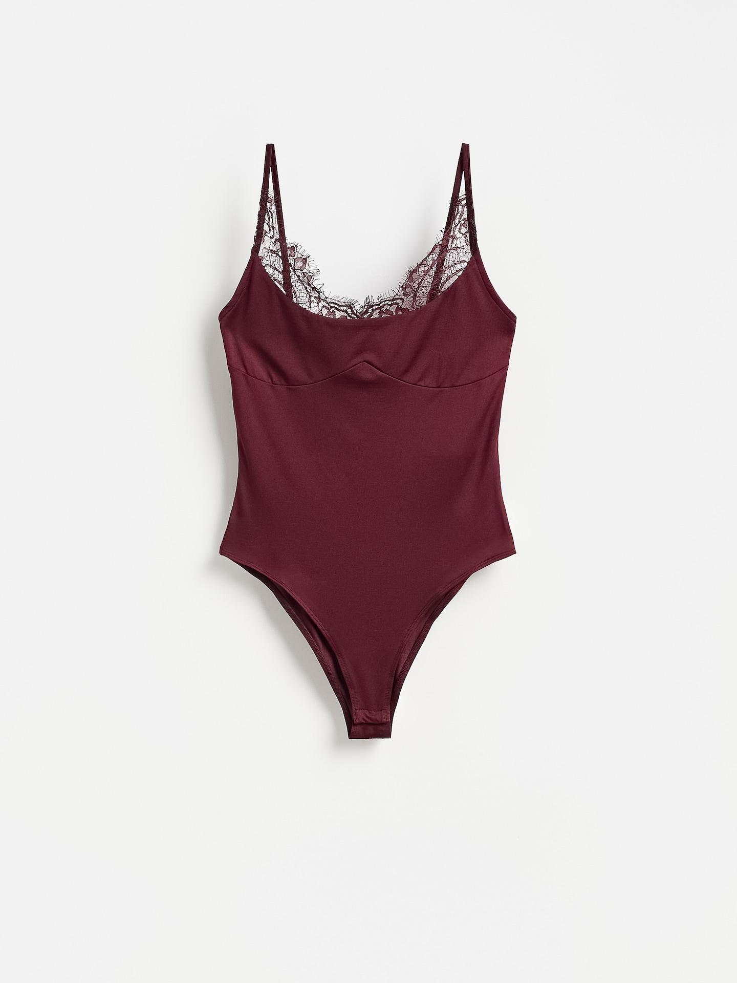 Red Body With Decorative Lace, Burgundy, large image number 3