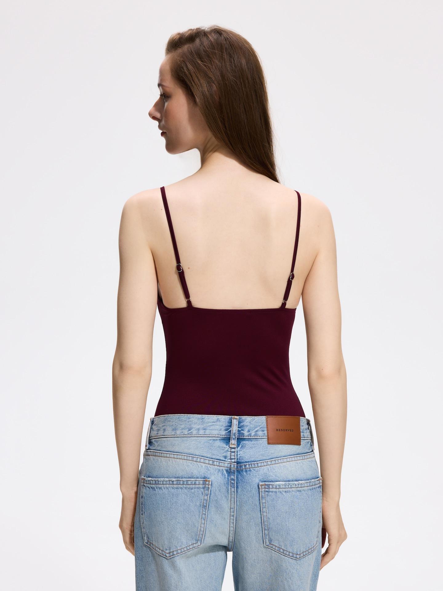Red Body With Decorative Lace, Burgundy, large image number 4