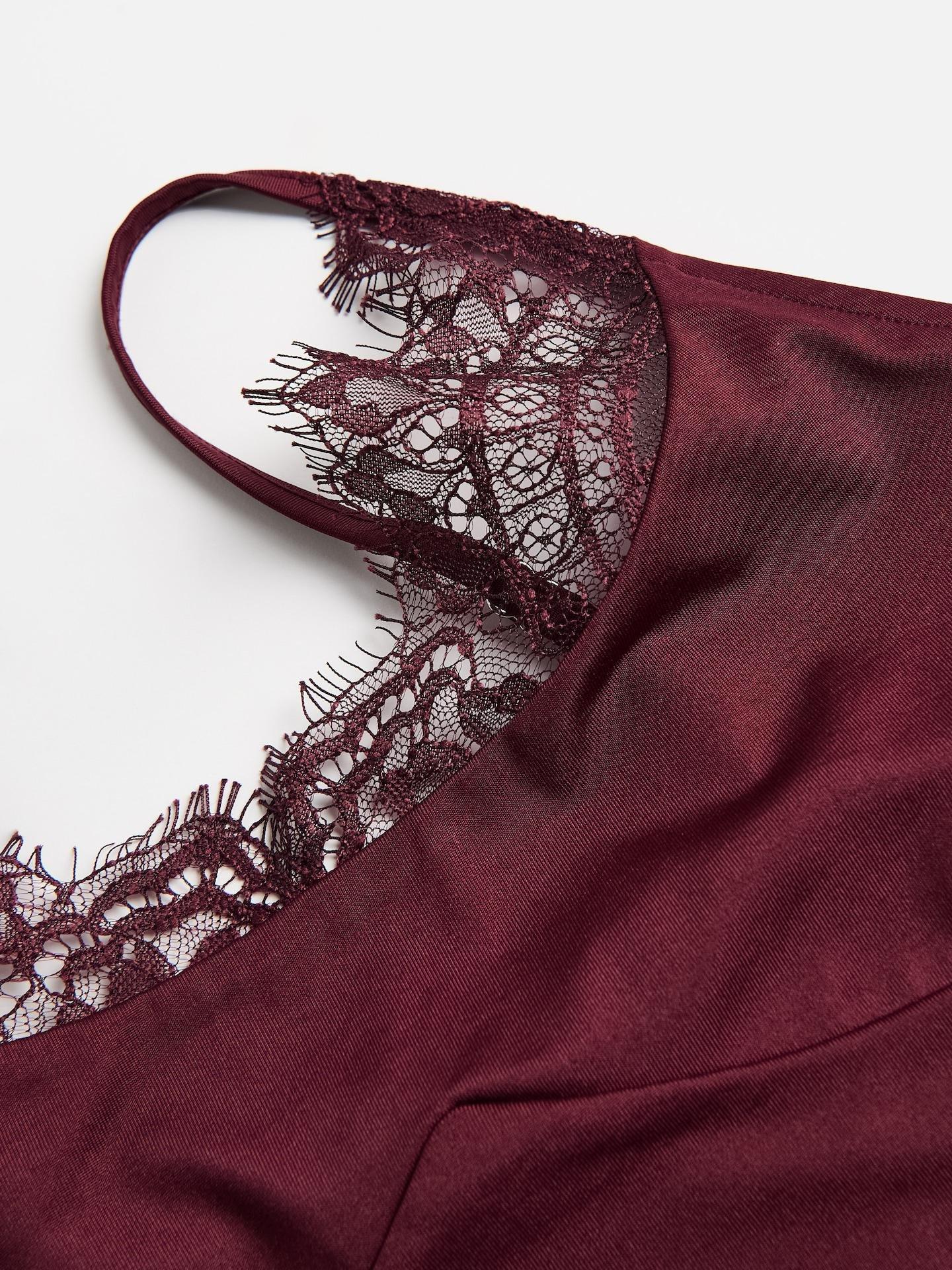 Red Body With Decorative Lace, Burgundy, large image number 5