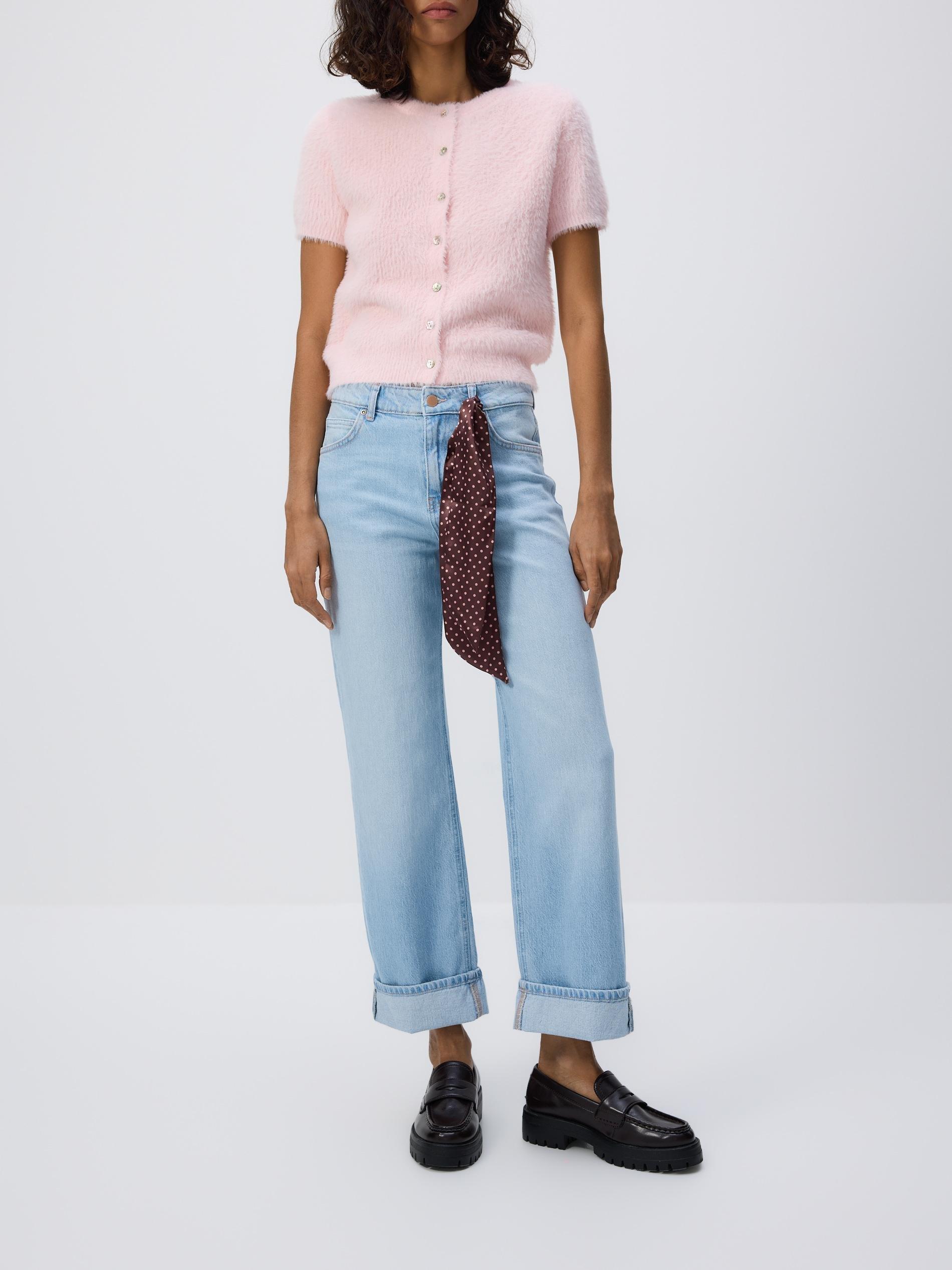 Blue Jeans Trousers & Scarf, Blue, large image number 2