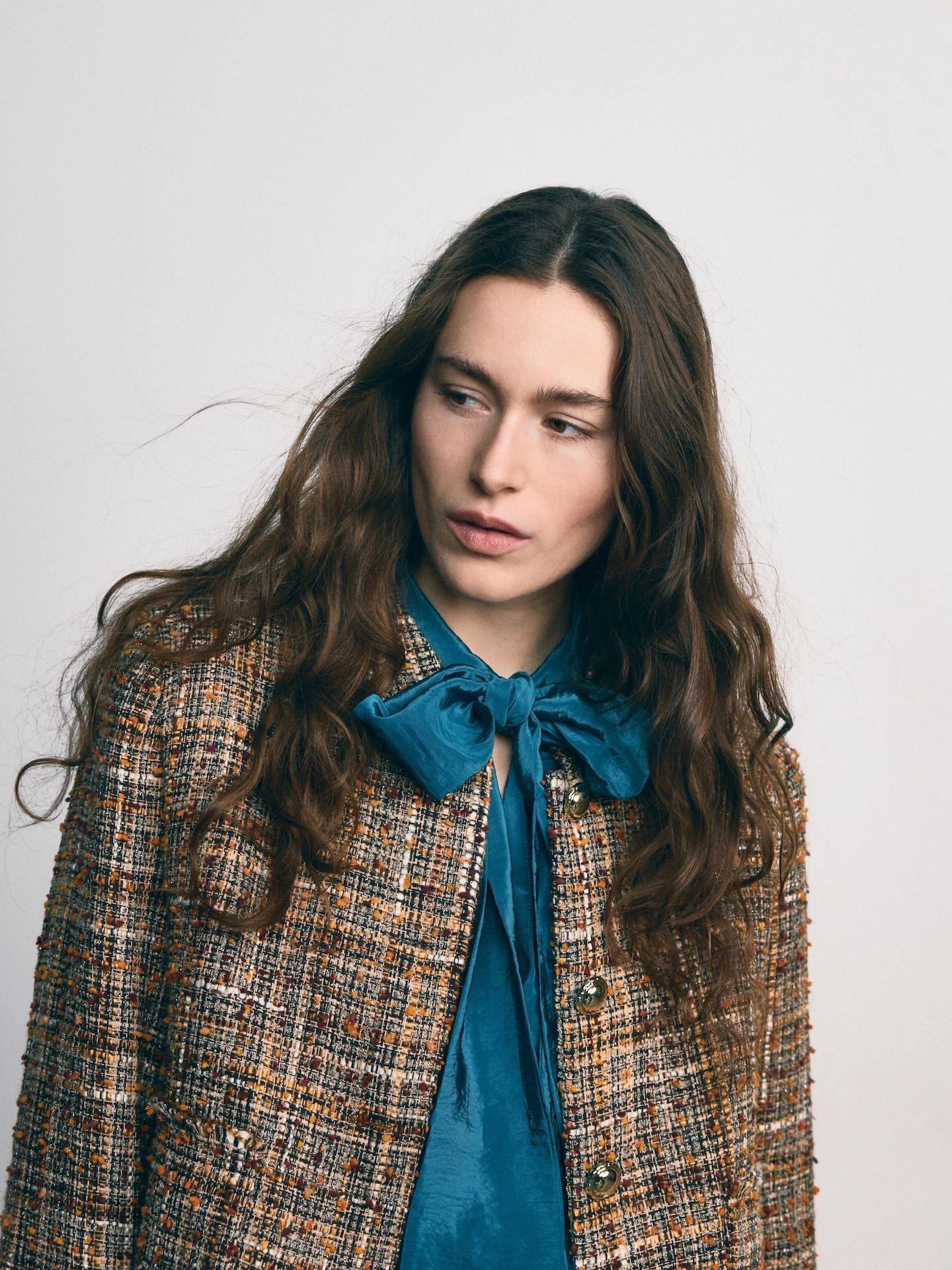 Multicolour Tweed Blazer, Multicolor, large image number 4
