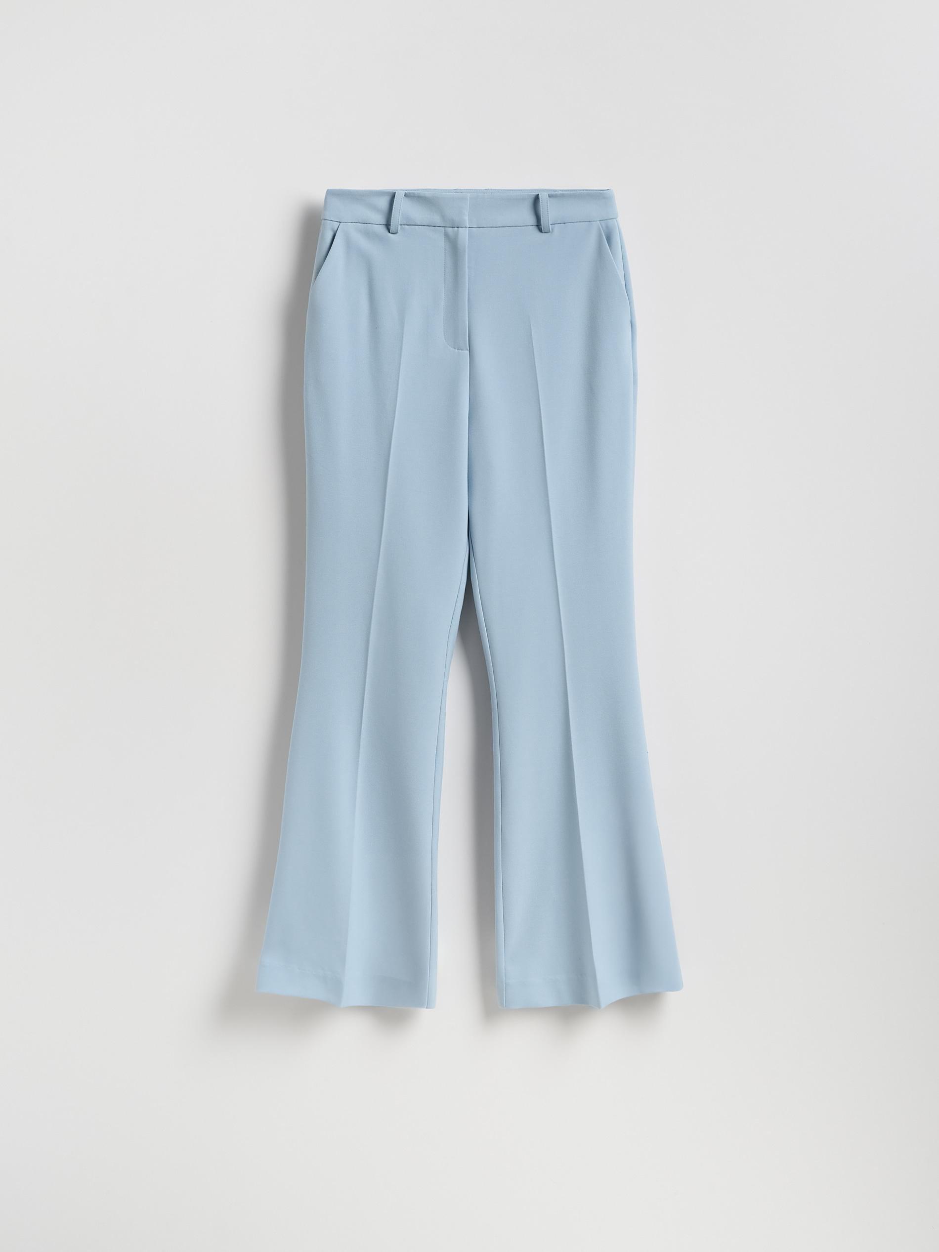 Blue Flare Trousers With Pressed Crease, Blue, large image number 3