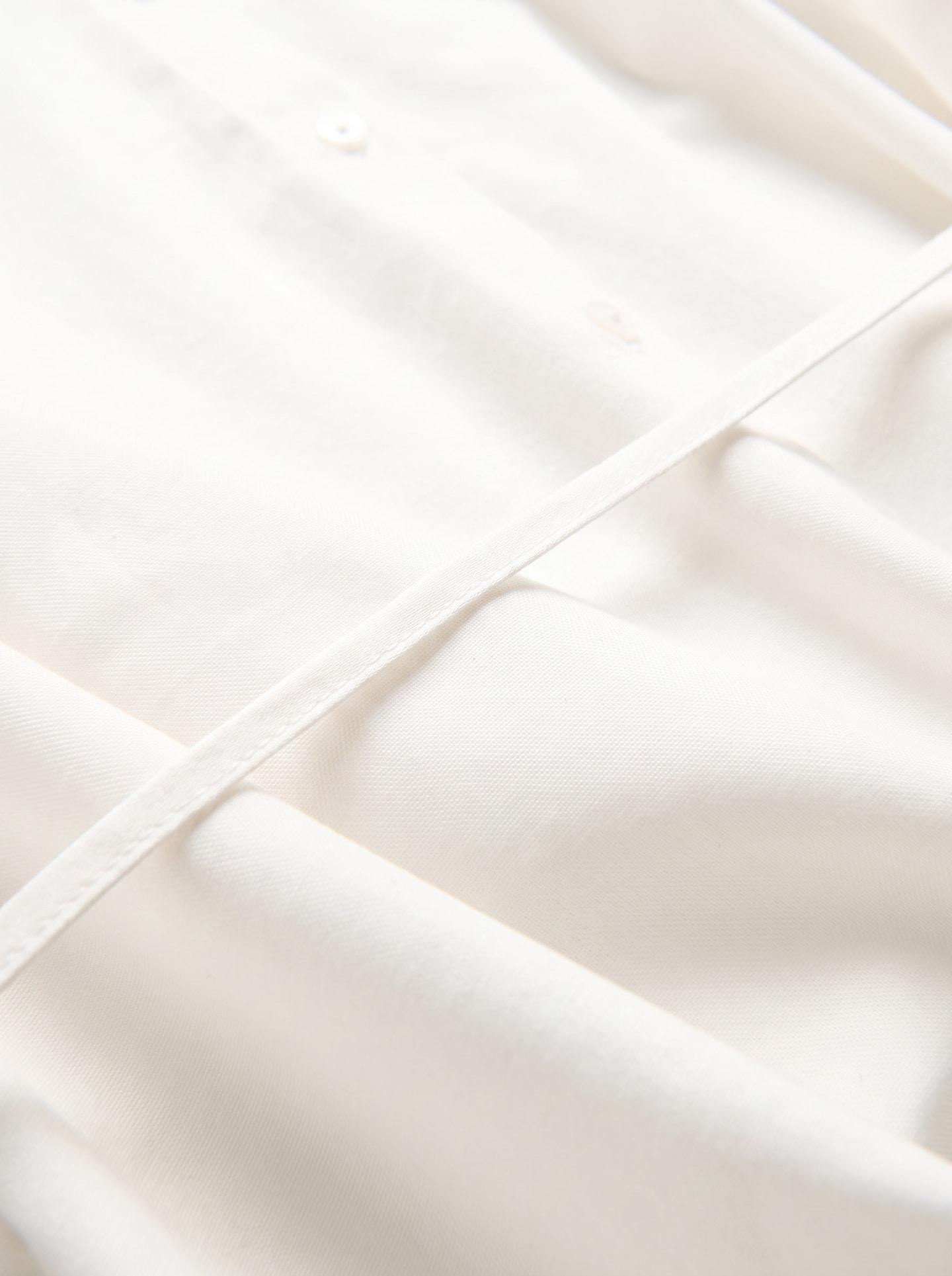 White Cotton Shirt With Tie Detail, White, large image number 1