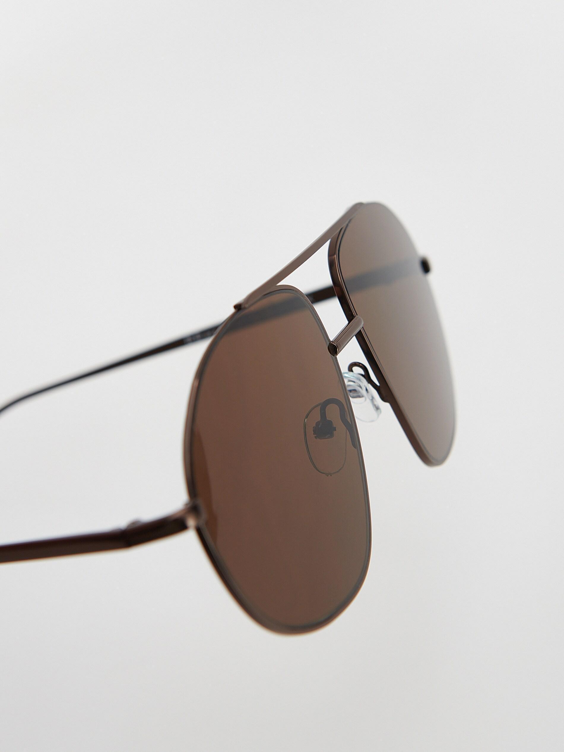 Brown Aviator Sunglasses, , large image number 1