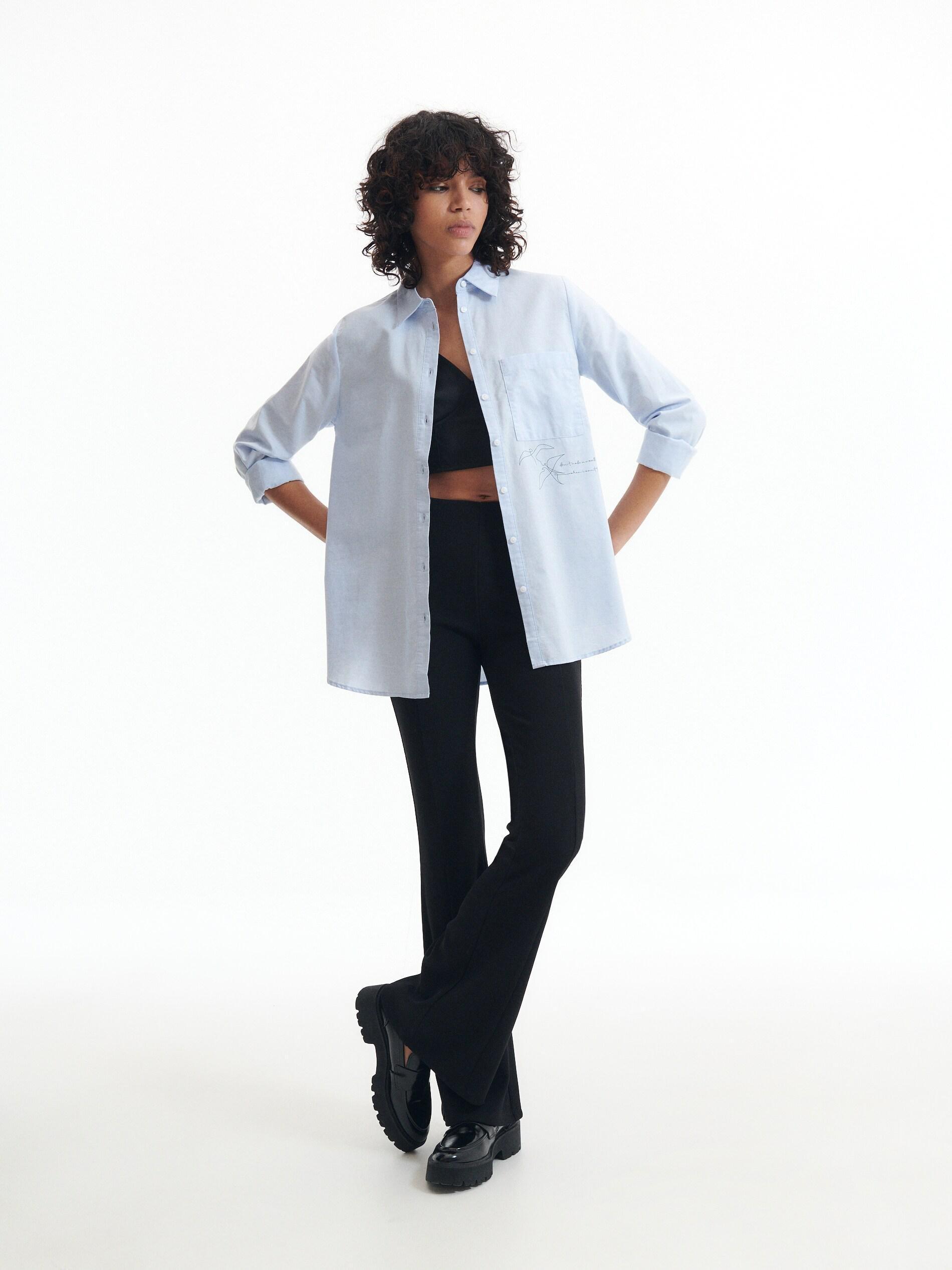 Blue Cotton shirt, , large image number 1
