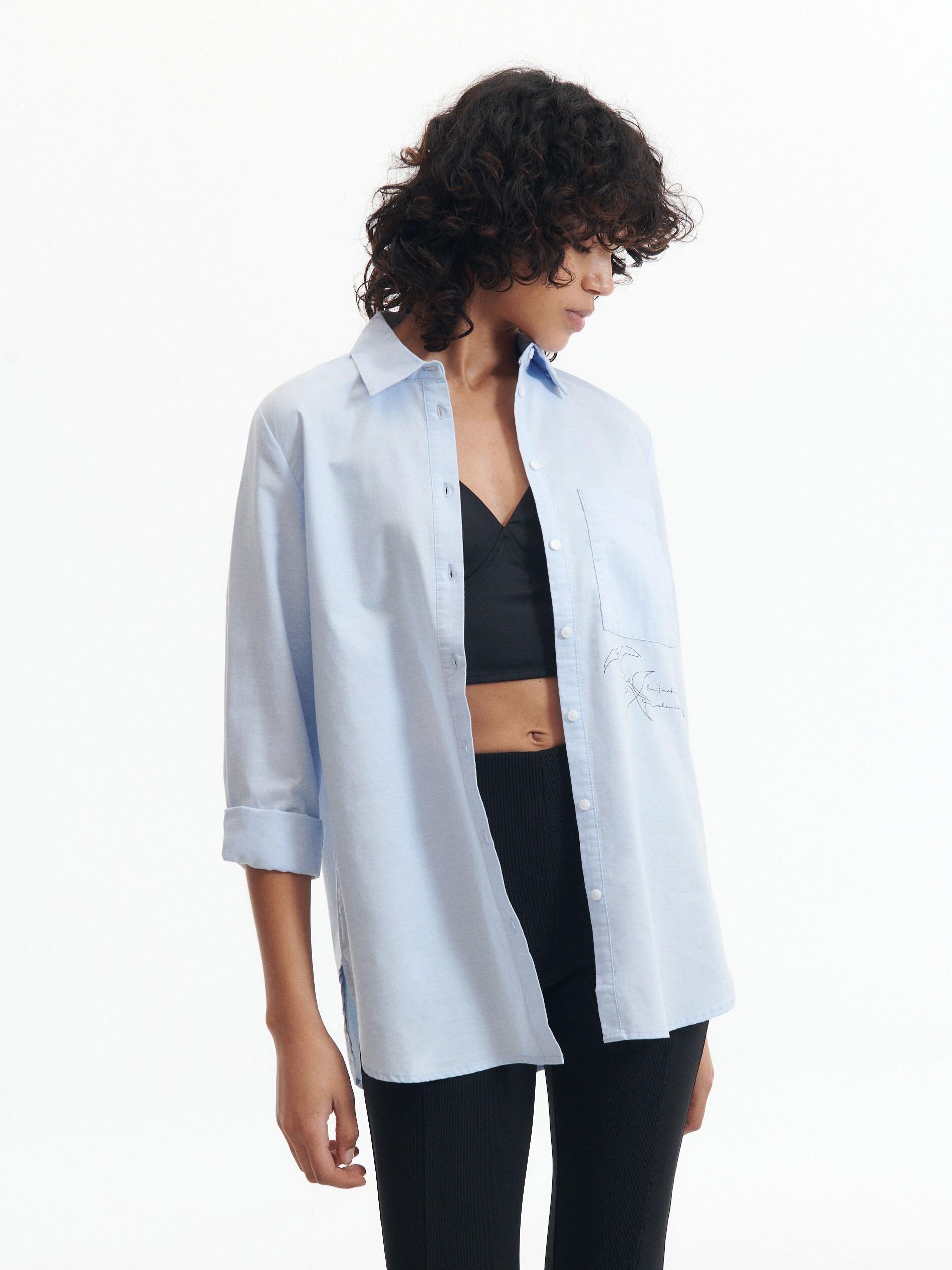 Blue Cotton shirt, , large image number 2