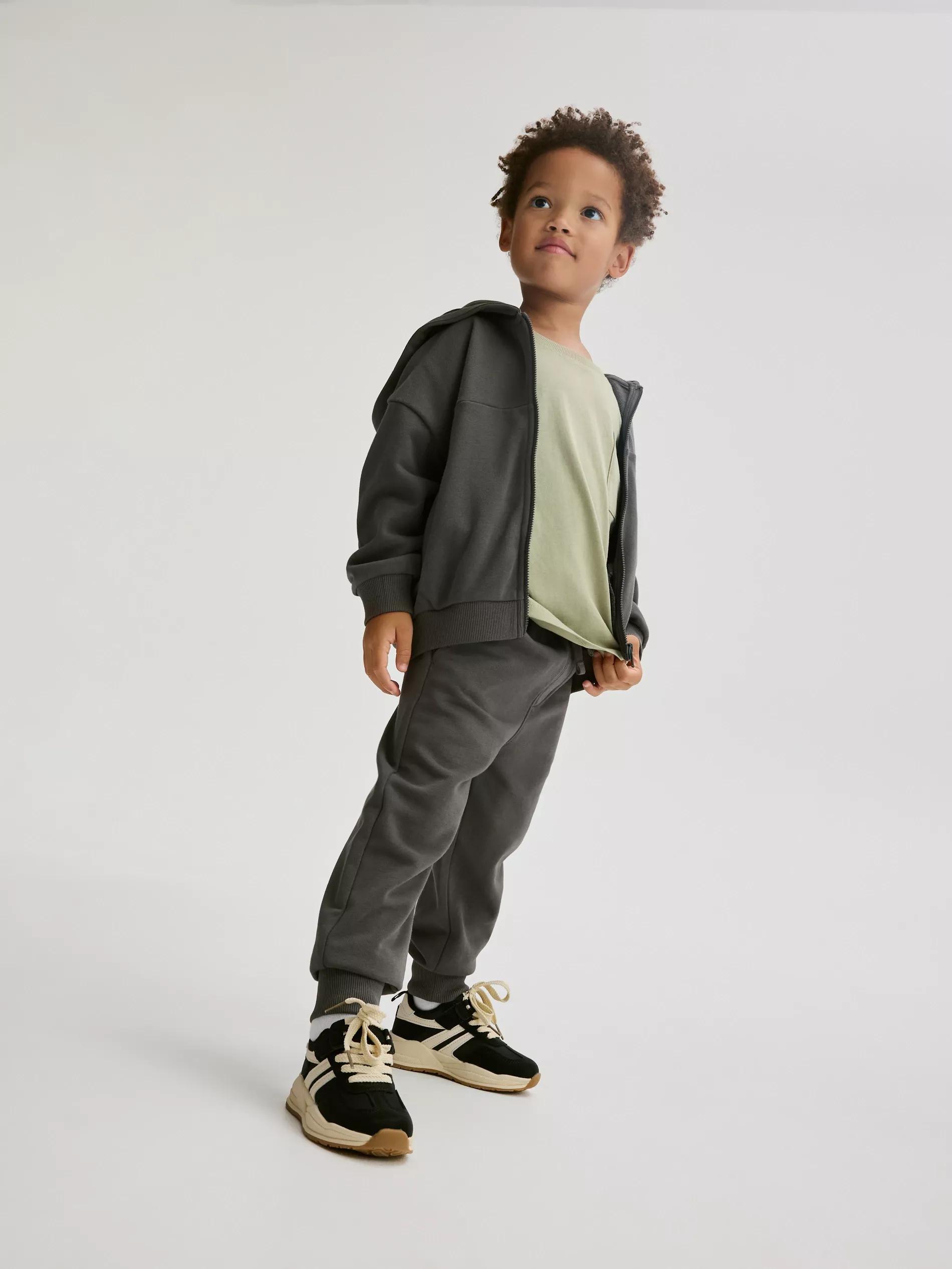 DARK GREY Cotton joggers, Grey, medium