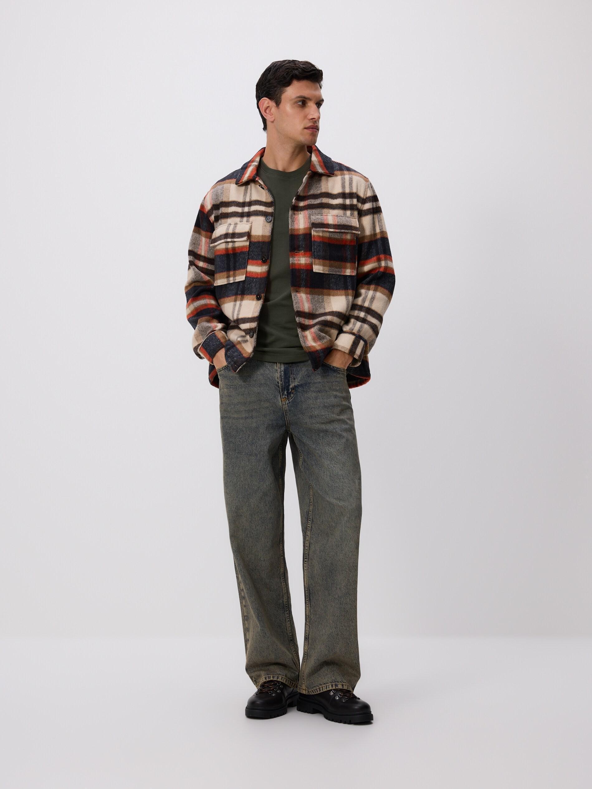 Blue Loose Jeans With Wash Effect, Blue, medium