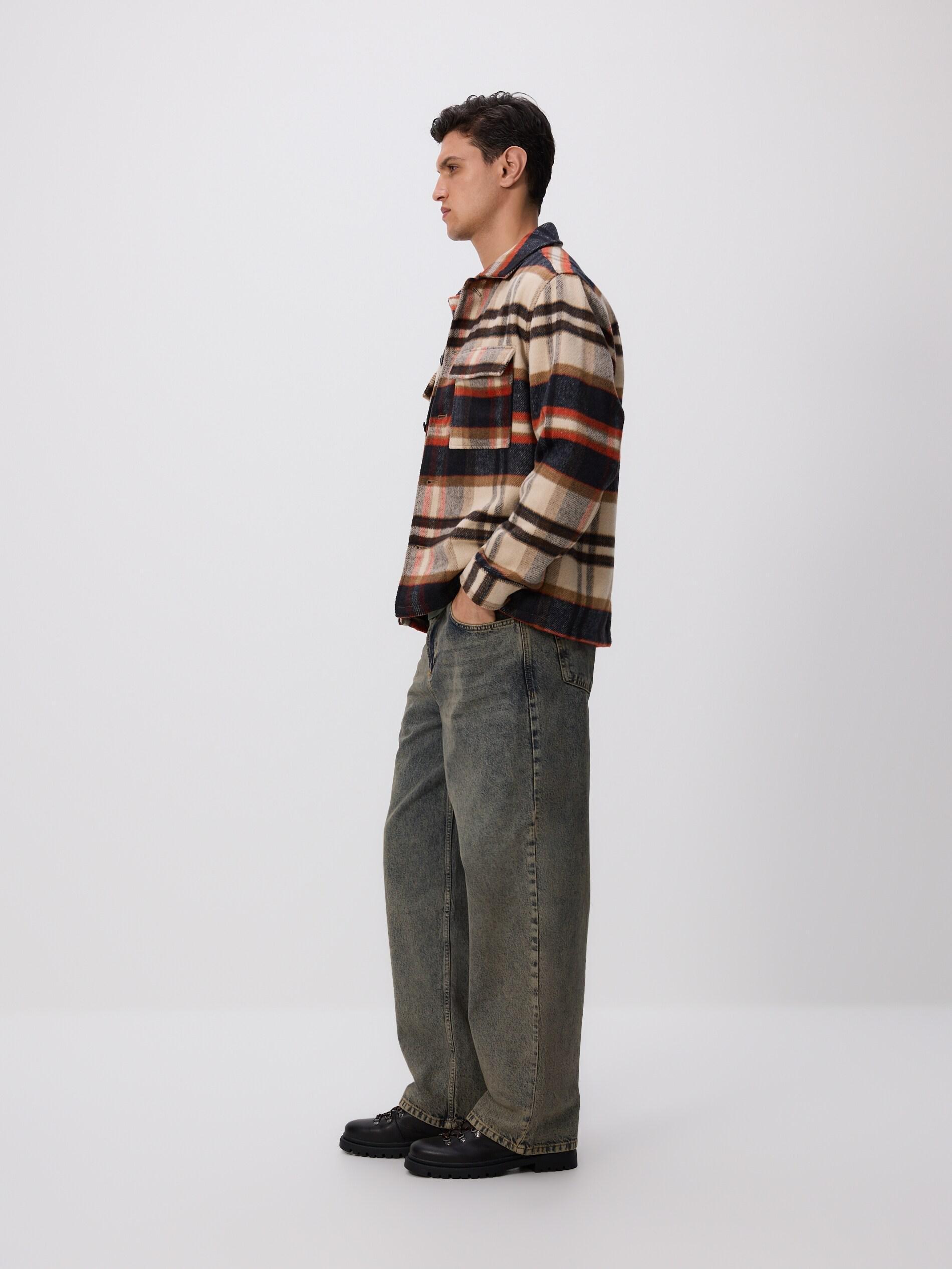 Blue Loose Jeans With Wash Effect, Blue, large image number 1