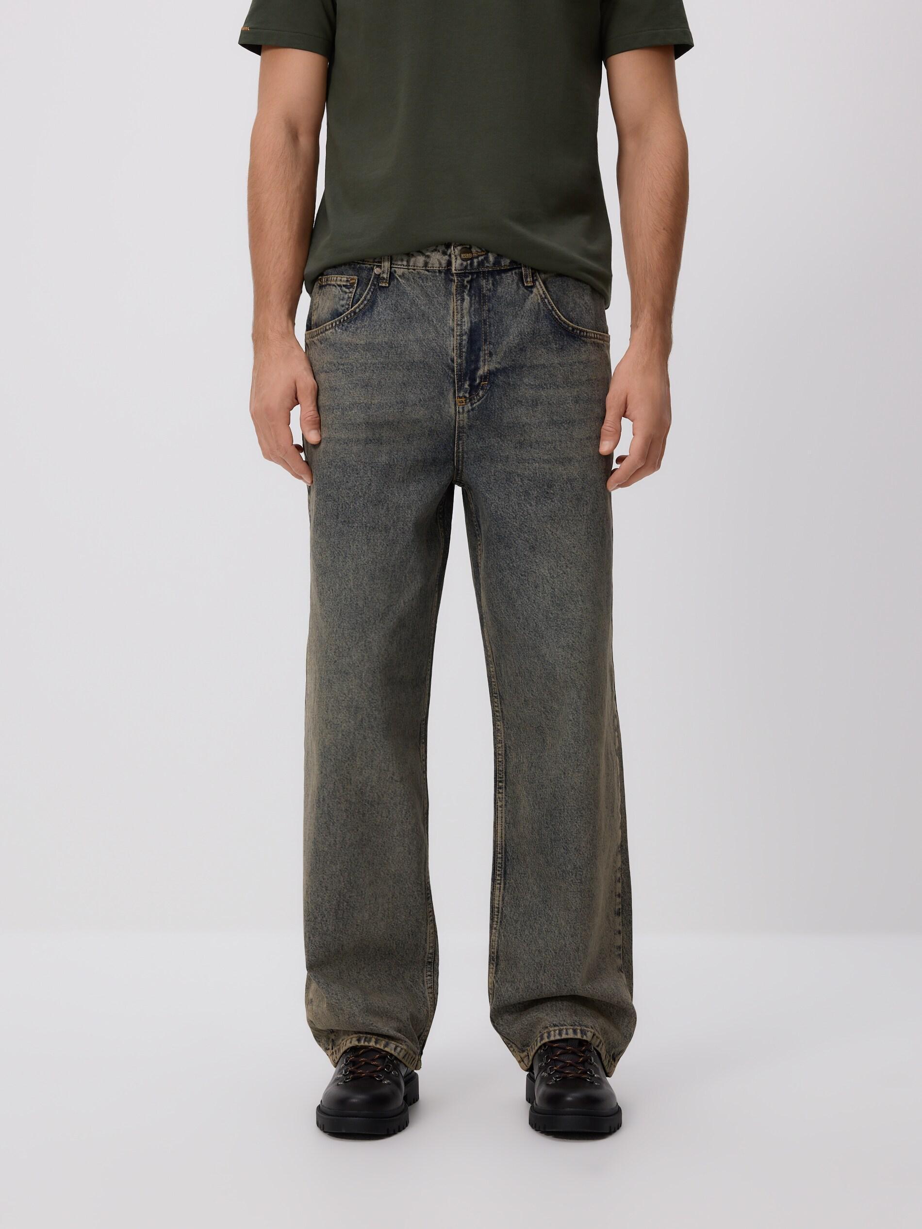 Blue Loose Jeans With Wash Effect, Blue, large image number 3