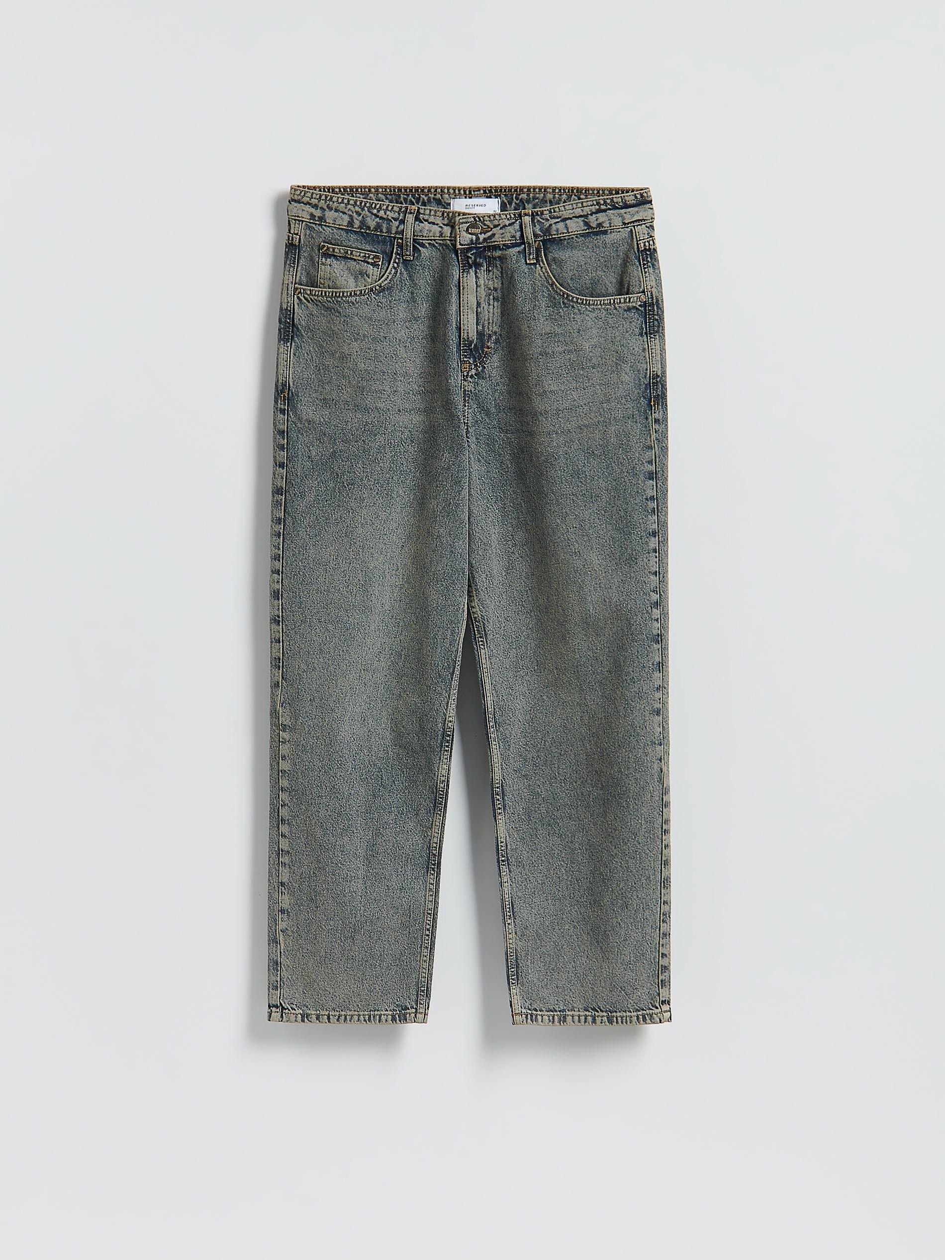 Blue Loose Jeans With Wash Effect, Blue, large image number 4