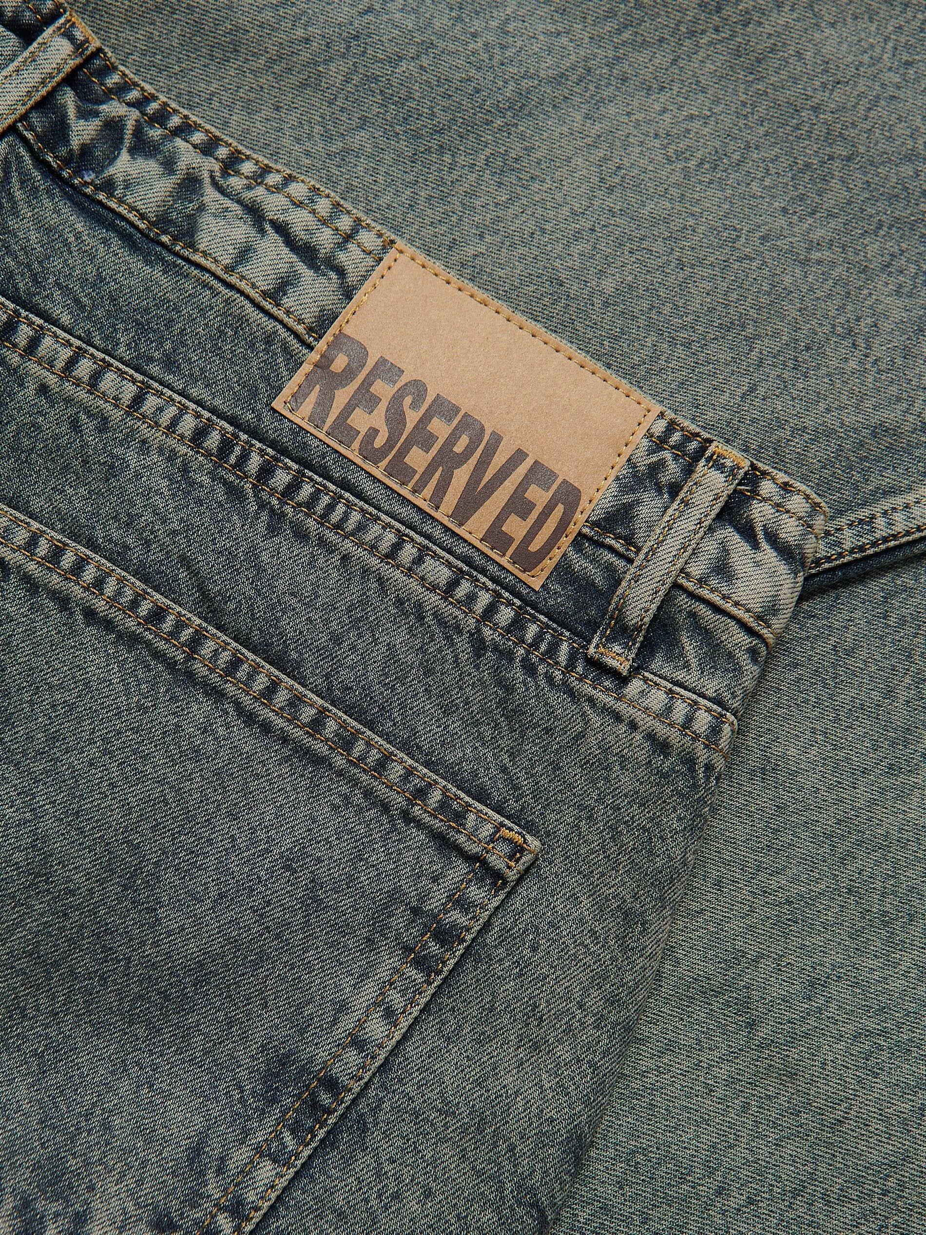 Blue Loose Jeans With Wash Effect, Blue, large image number 5