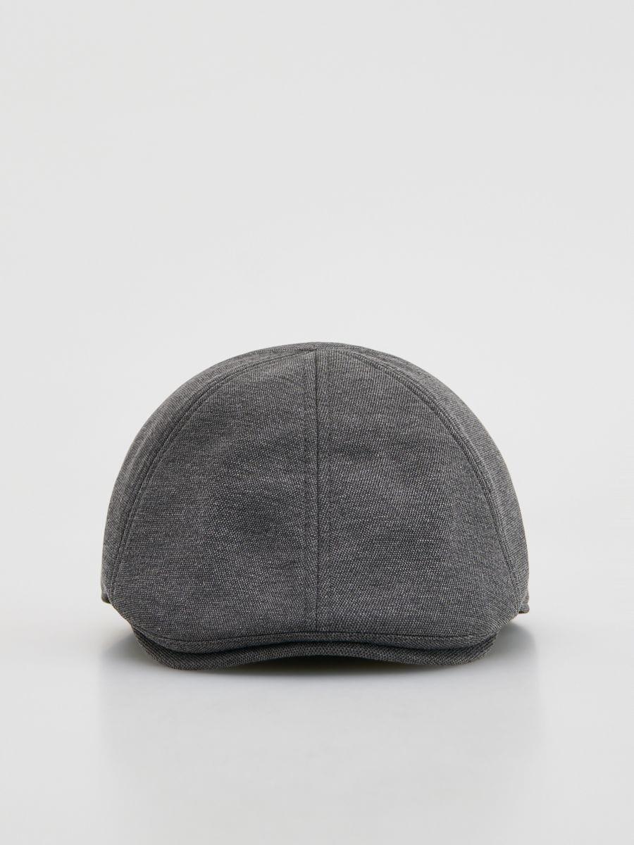Grey Cotton flat cap, Grey, medium
