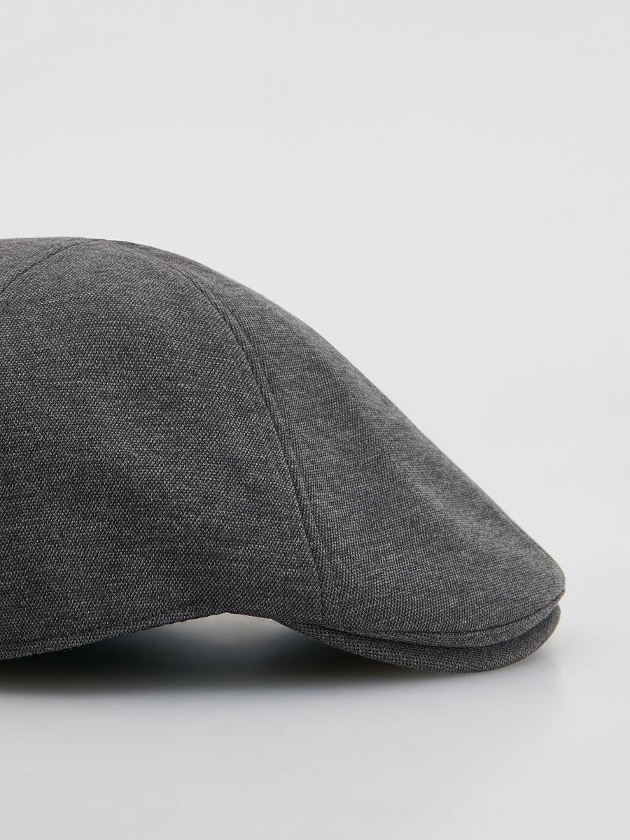 Grey Cotton Flat Cap, Grey, large image number 1