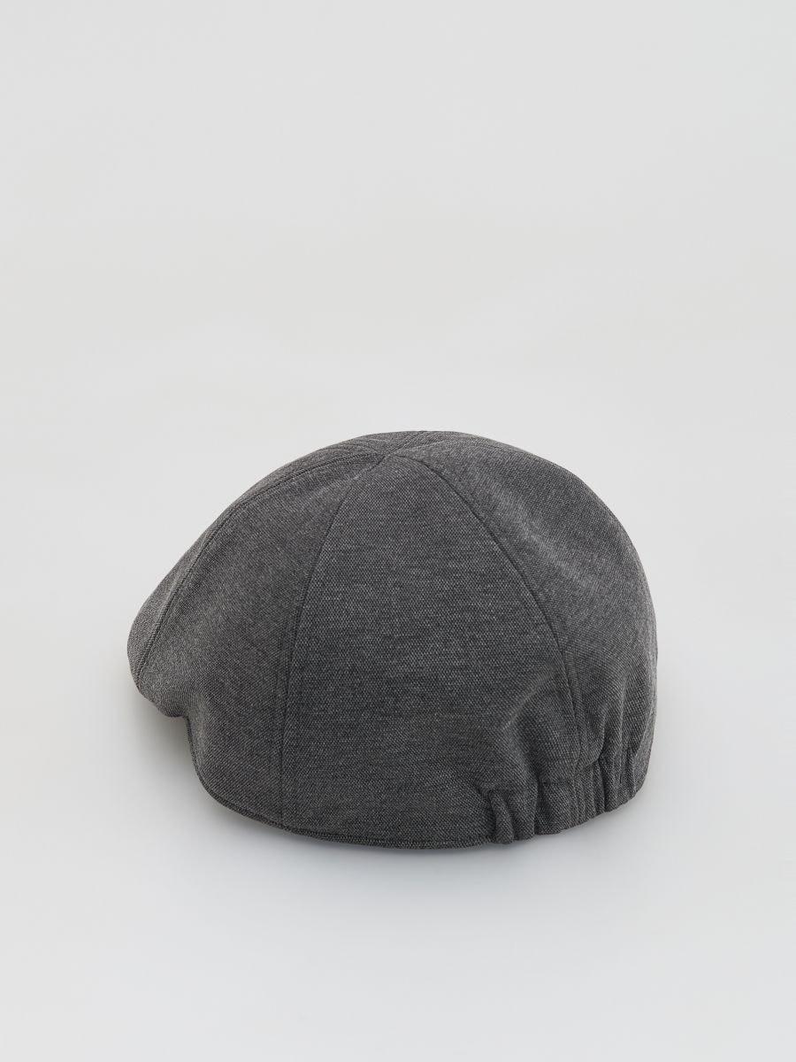 Grey Cotton Flat Cap, Grey, large image number 2