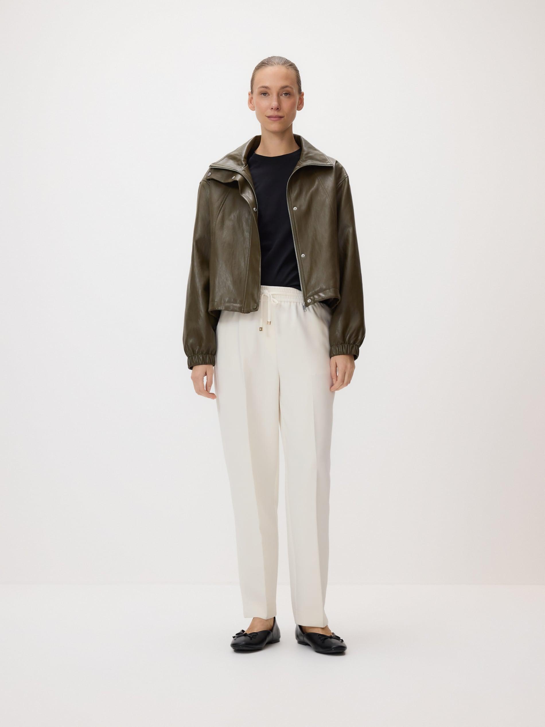 White Trousers With Pressed Crease, White, large image number 2