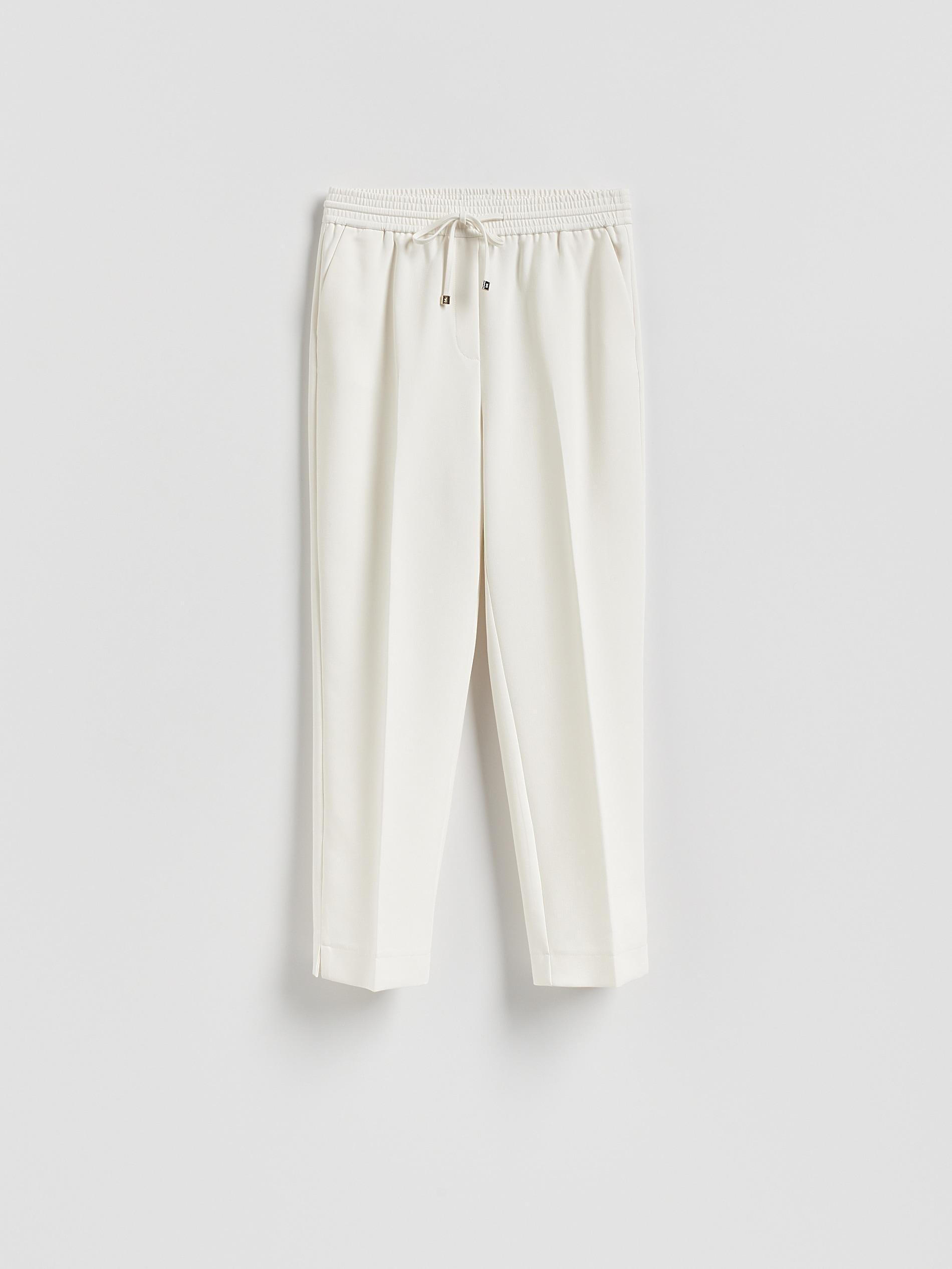 White Trousers With Pressed Crease, White, large image number 3