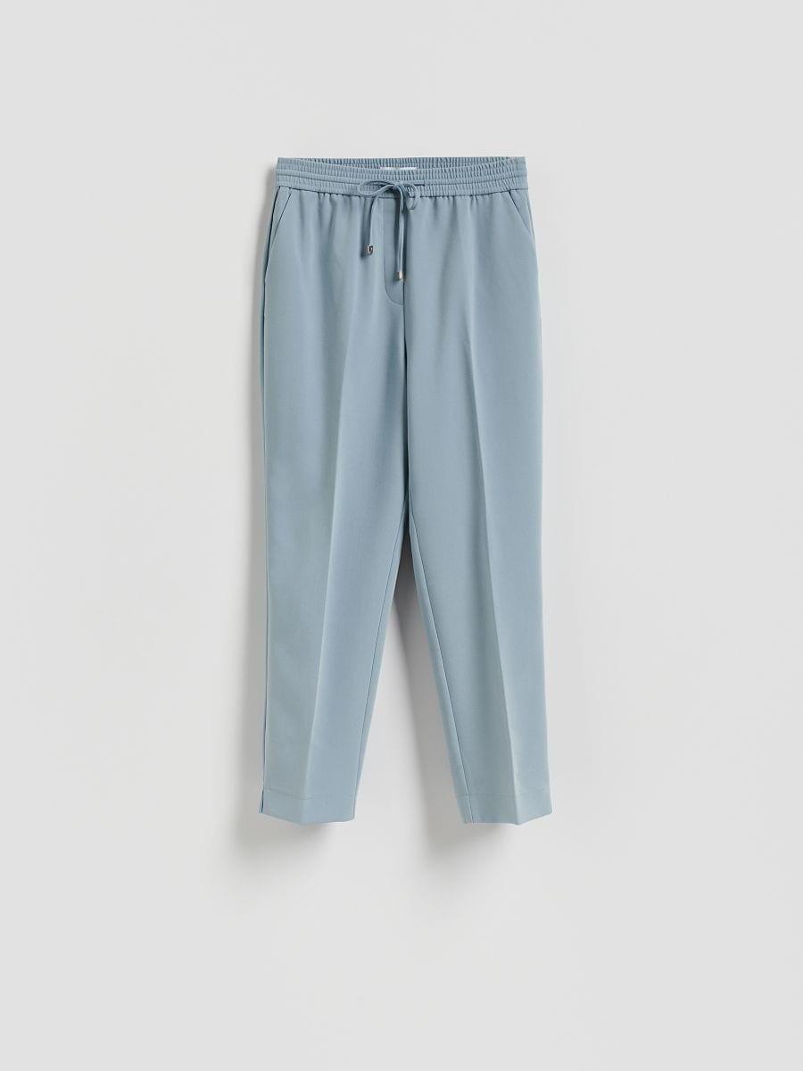 Blue Trousers With Pressed Crease, Blue, medium
