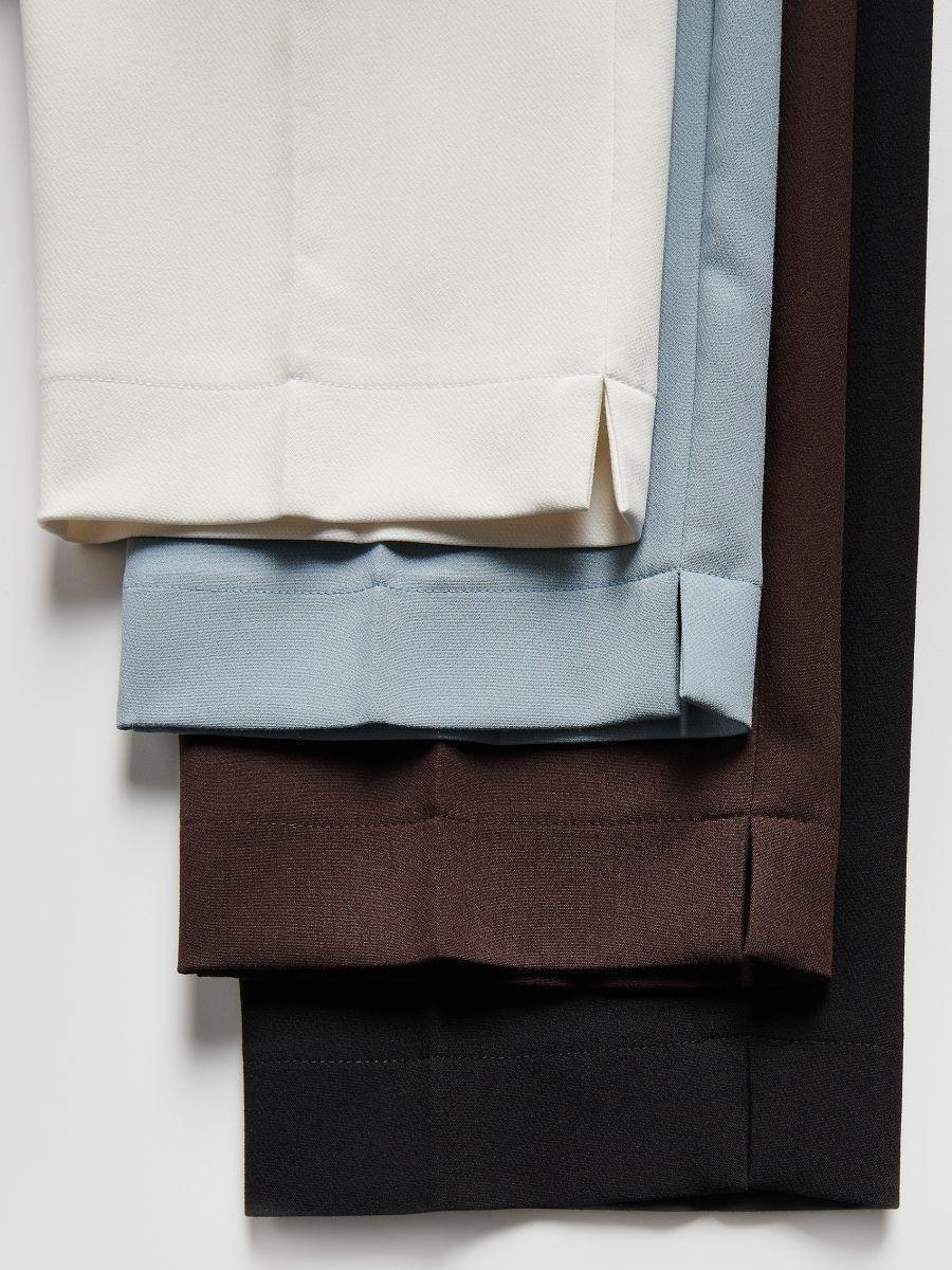 Blue Trousers With Pressed Crease, Blue, medium