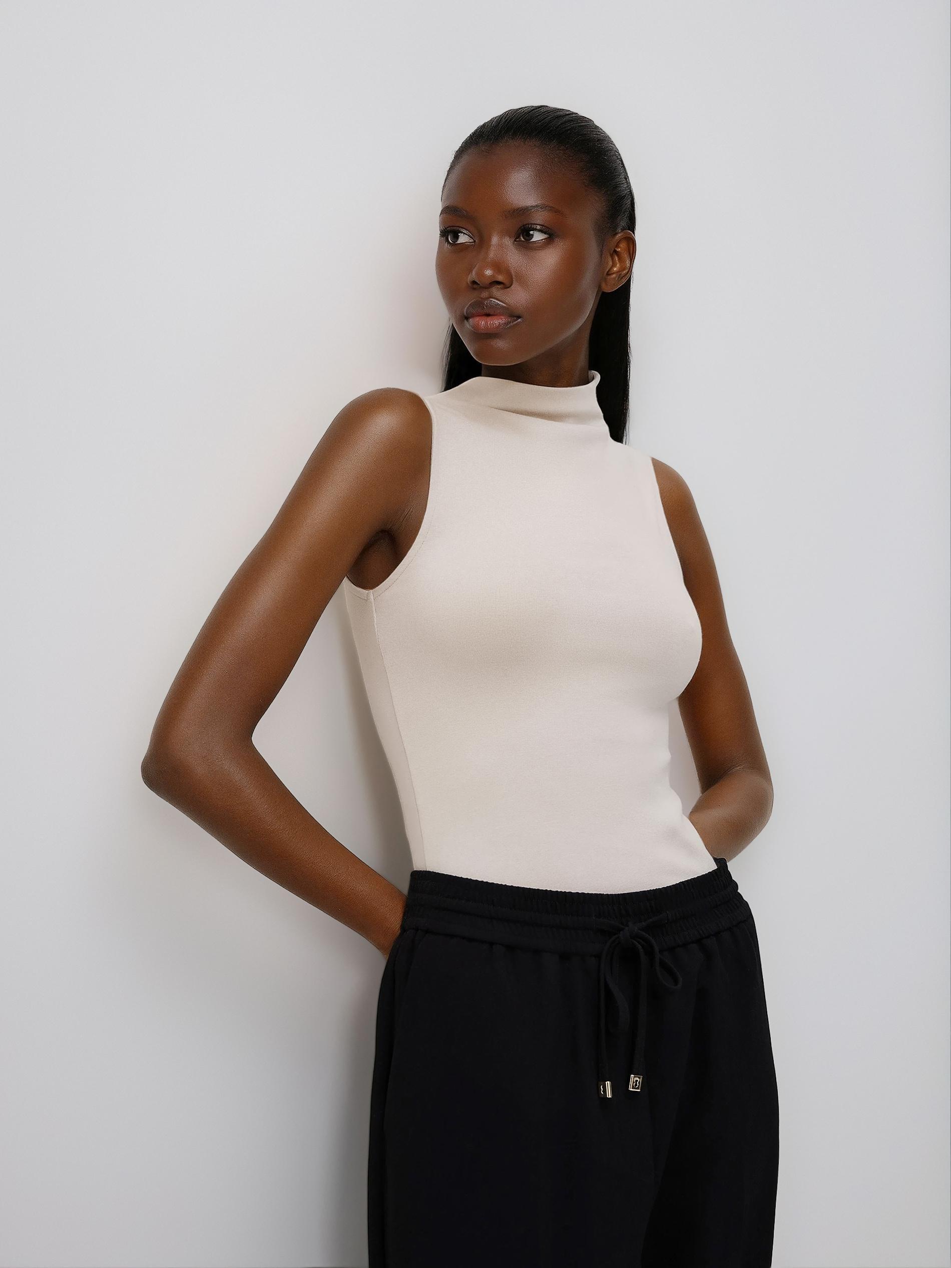 Black Trousers With Pressed Crease, Black, large image number 1
