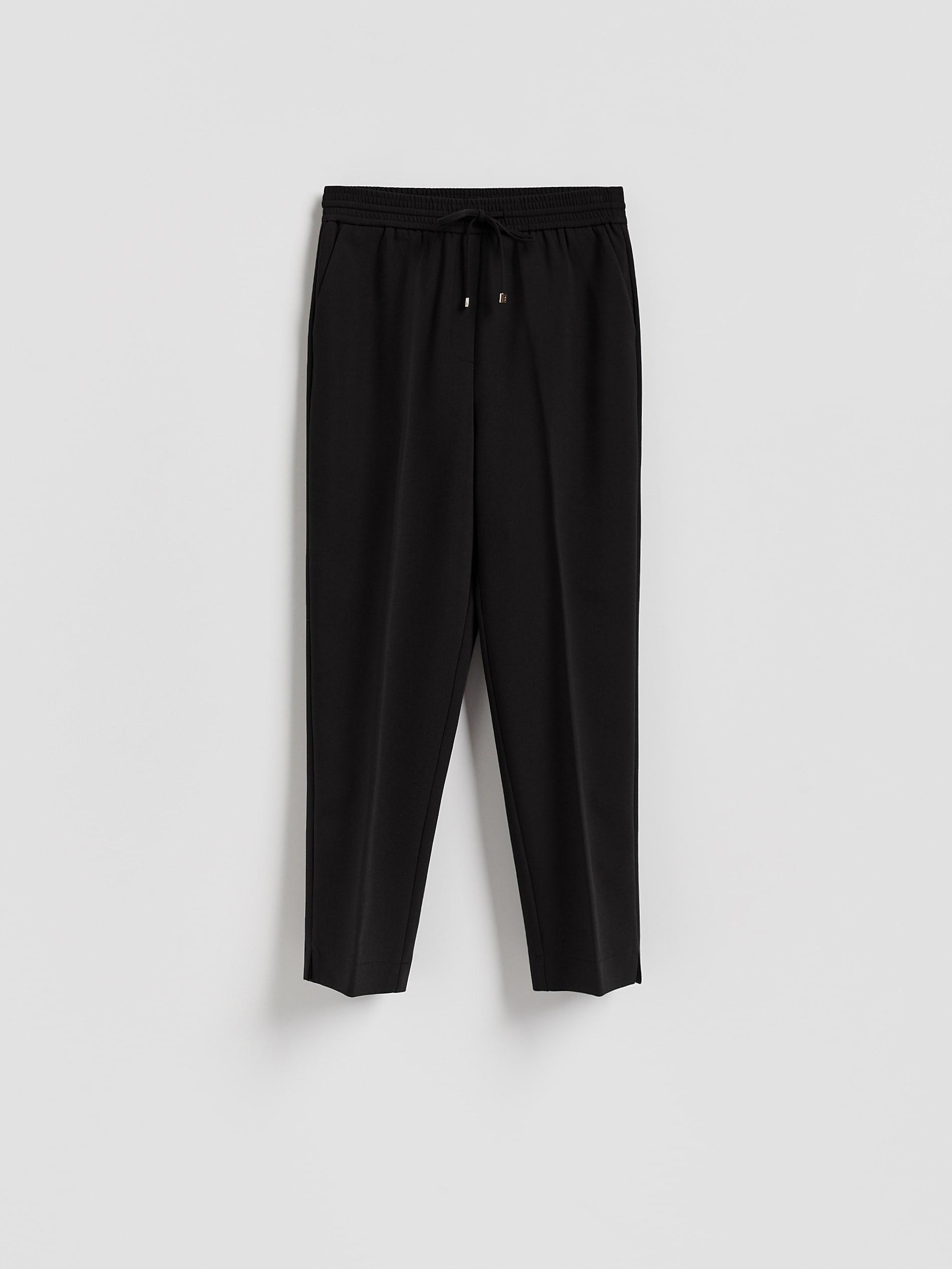 Black Trousers With Pressed Crease, Black, large image number 3